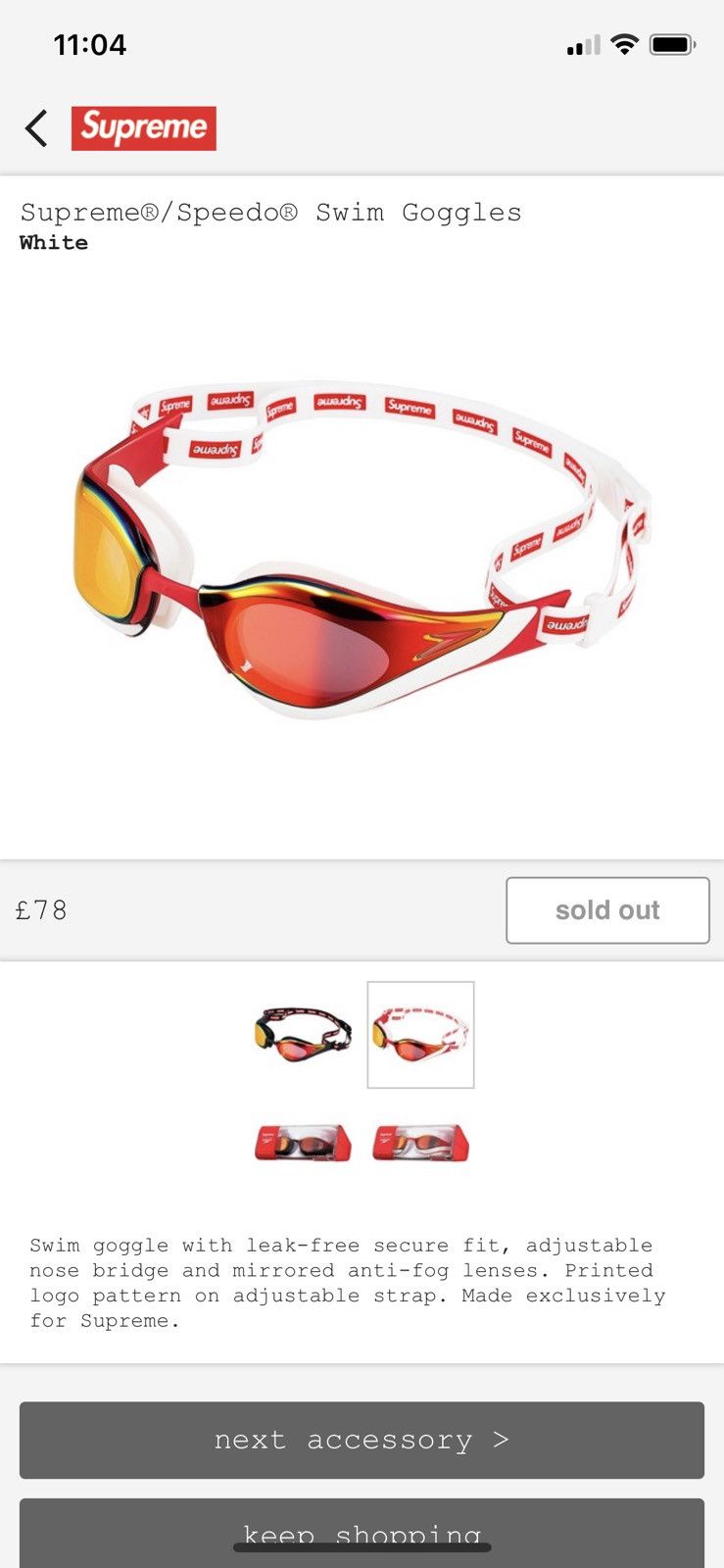 Supreme Supreme x Speedo swimming goggles | Grailed