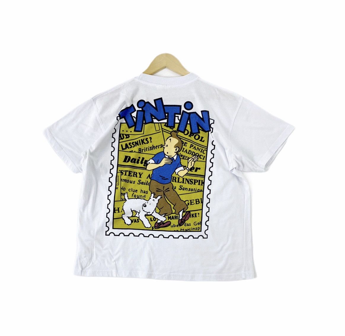 Vintage vintage 90s THE ADVENTURE OF TIN-TIN rare design t-shirts Size US M / EU 48-50 / 2 - 1 Thumbnail