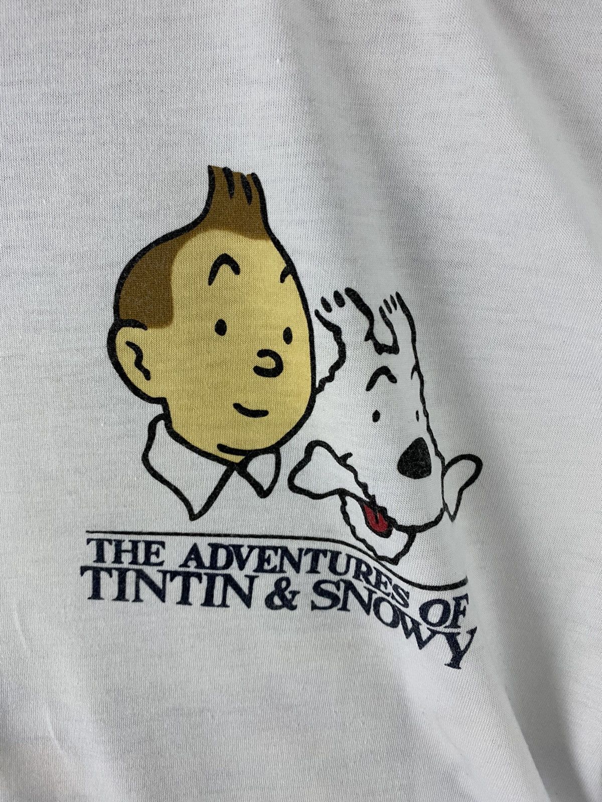 Vintage vintage 90s THE ADVENTURE OF TIN-TIN rare design t-shirts Size US M / EU 48-50 / 2 - 4 Thumbnail