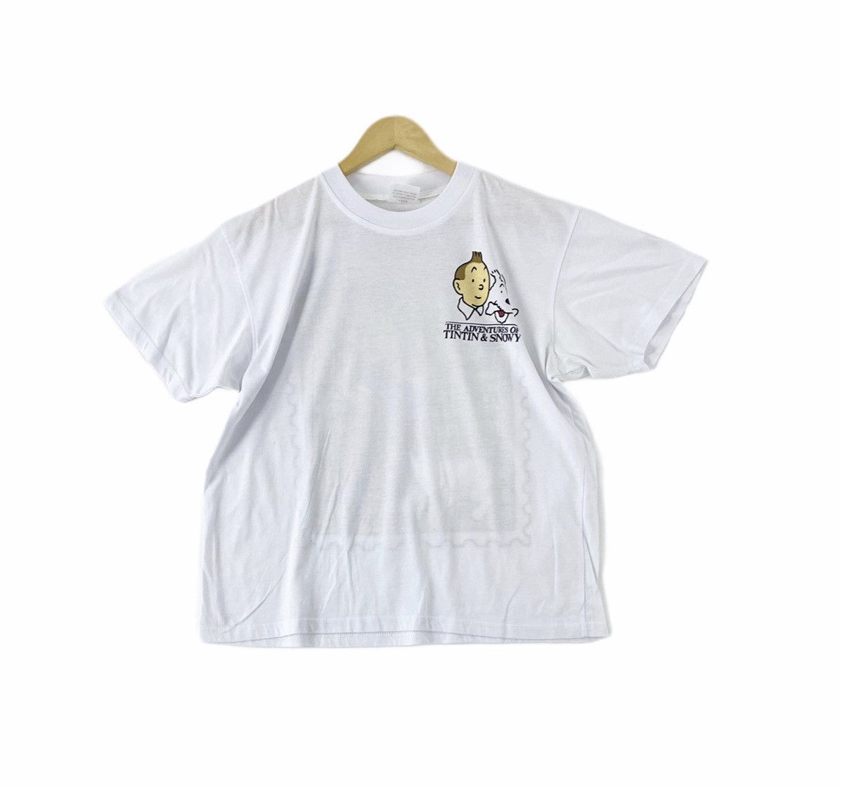 Vintage vintage 90s THE ADVENTURE OF TIN-TIN rare design t-shirts Size US M / EU 48-50 / 2 - 2 Thumbnail