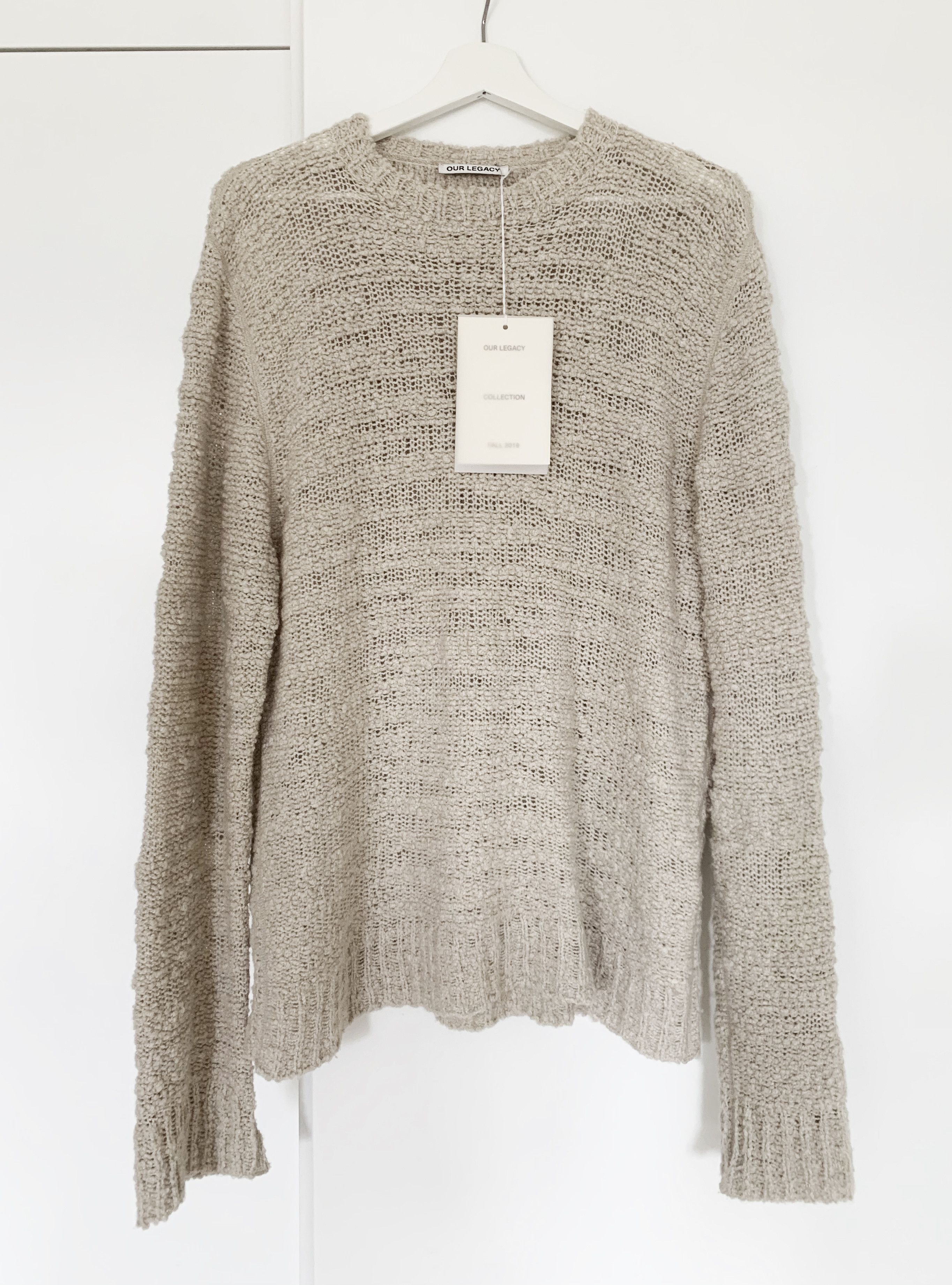 Our Legacy Our Legacy base roundneck raw wool mix sweater | Grailed