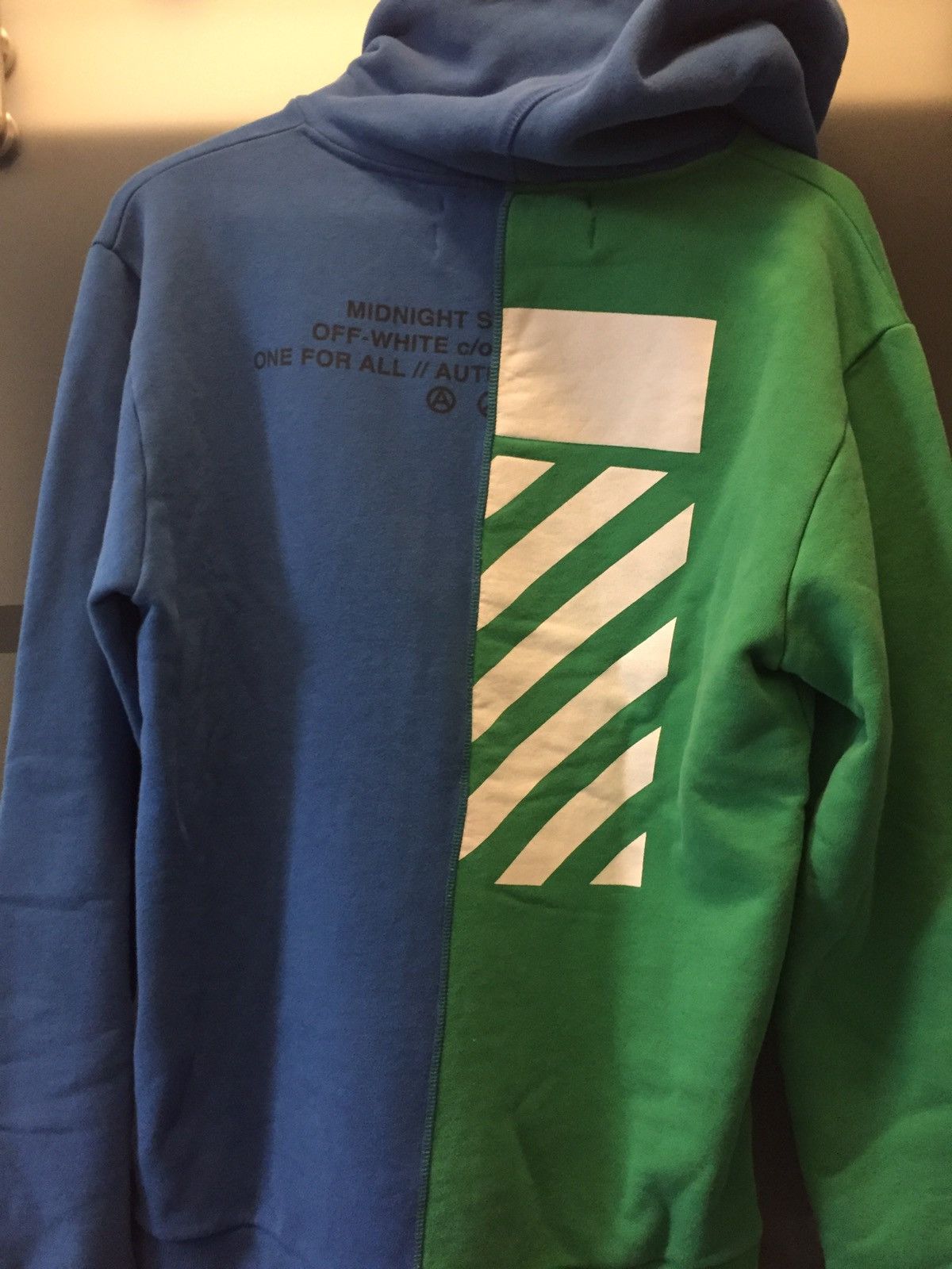 Off-White NEW OFF WHITE X MIDNIGHT PATCHWORK HOODIE MEDIUM Size US M / EU 48-50 / 2 - 2 Preview