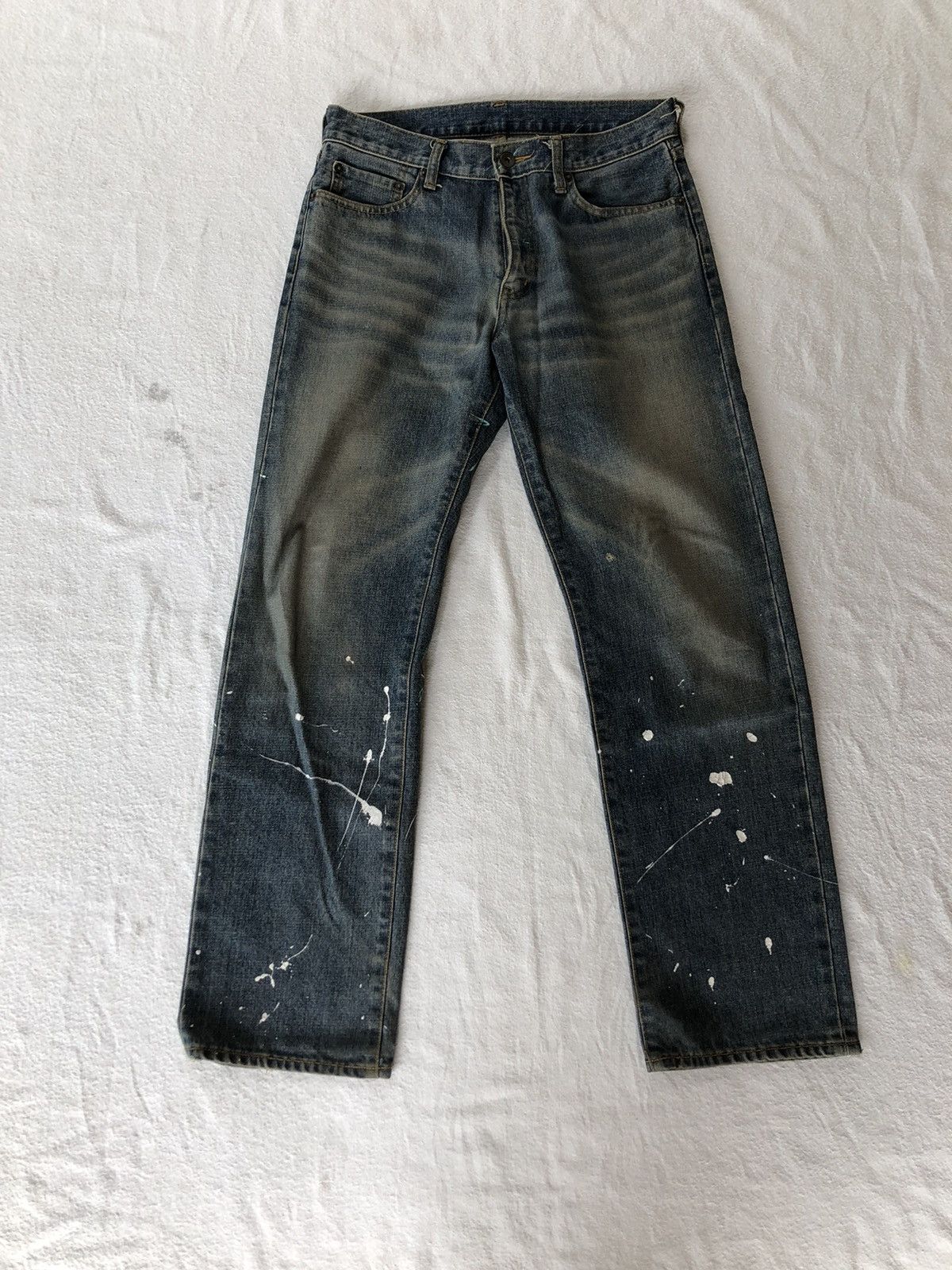 Hysteric Glamour × Japanese Brand Painted Jeans by Uniqlo Size US 32 / EU 48 - 1 Thumbnail