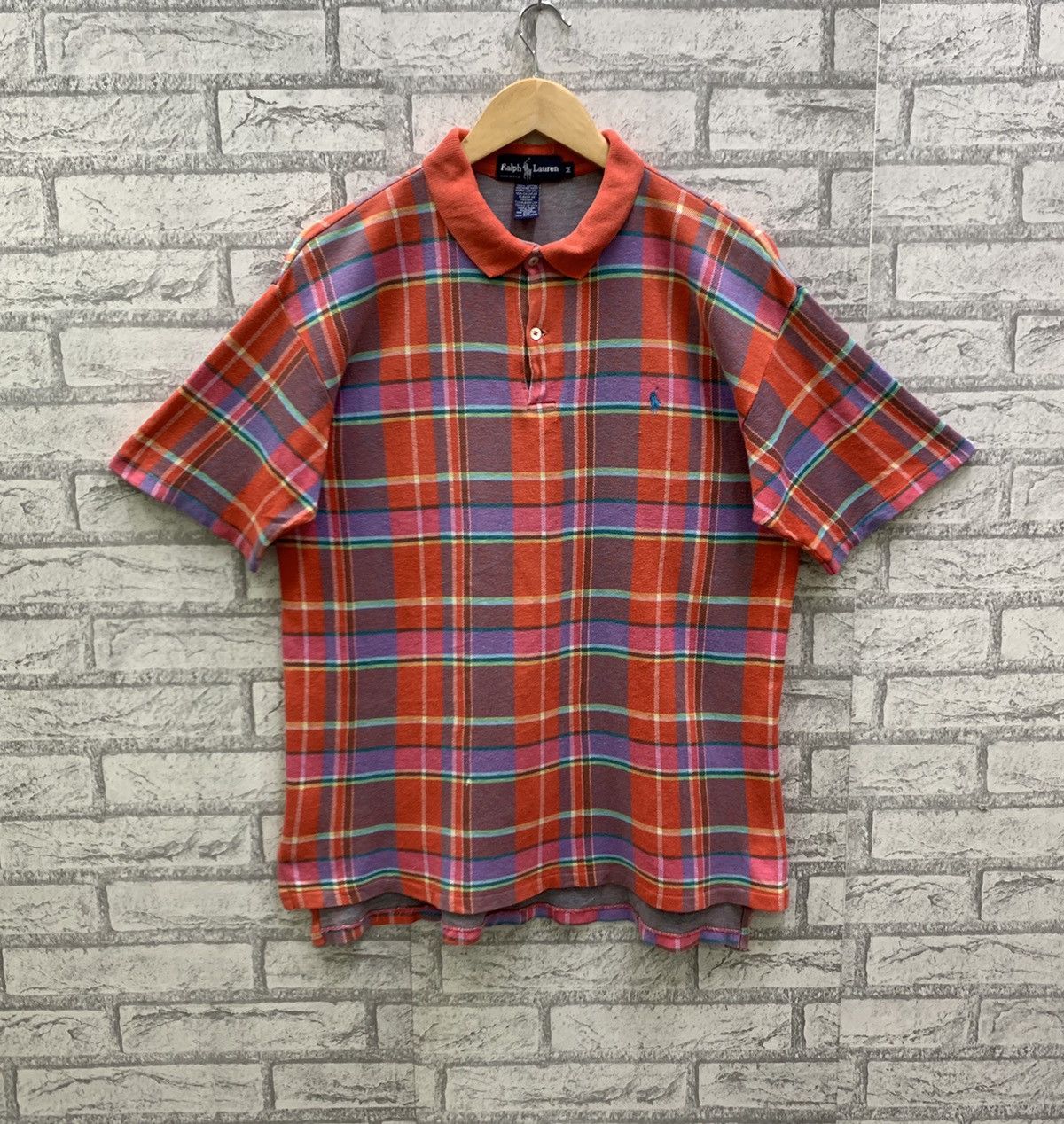 Ralph Lauren Vintage Polo By Ralph Lauren Checkered Polo Shirt Colourful Size US M / EU 48-50 / 2 - 1 Thumbnail