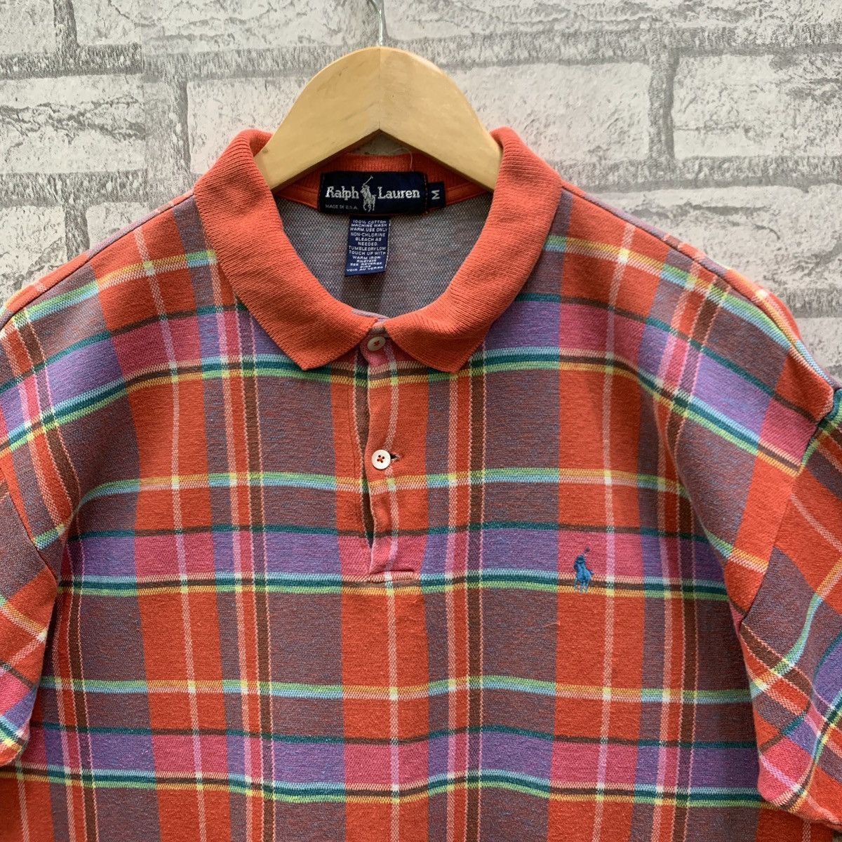 Ralph Lauren Vintage Polo By Ralph Lauren Checkered Polo Shirt Colourful Size US M / EU 48-50 / 2 - 3 Thumbnail