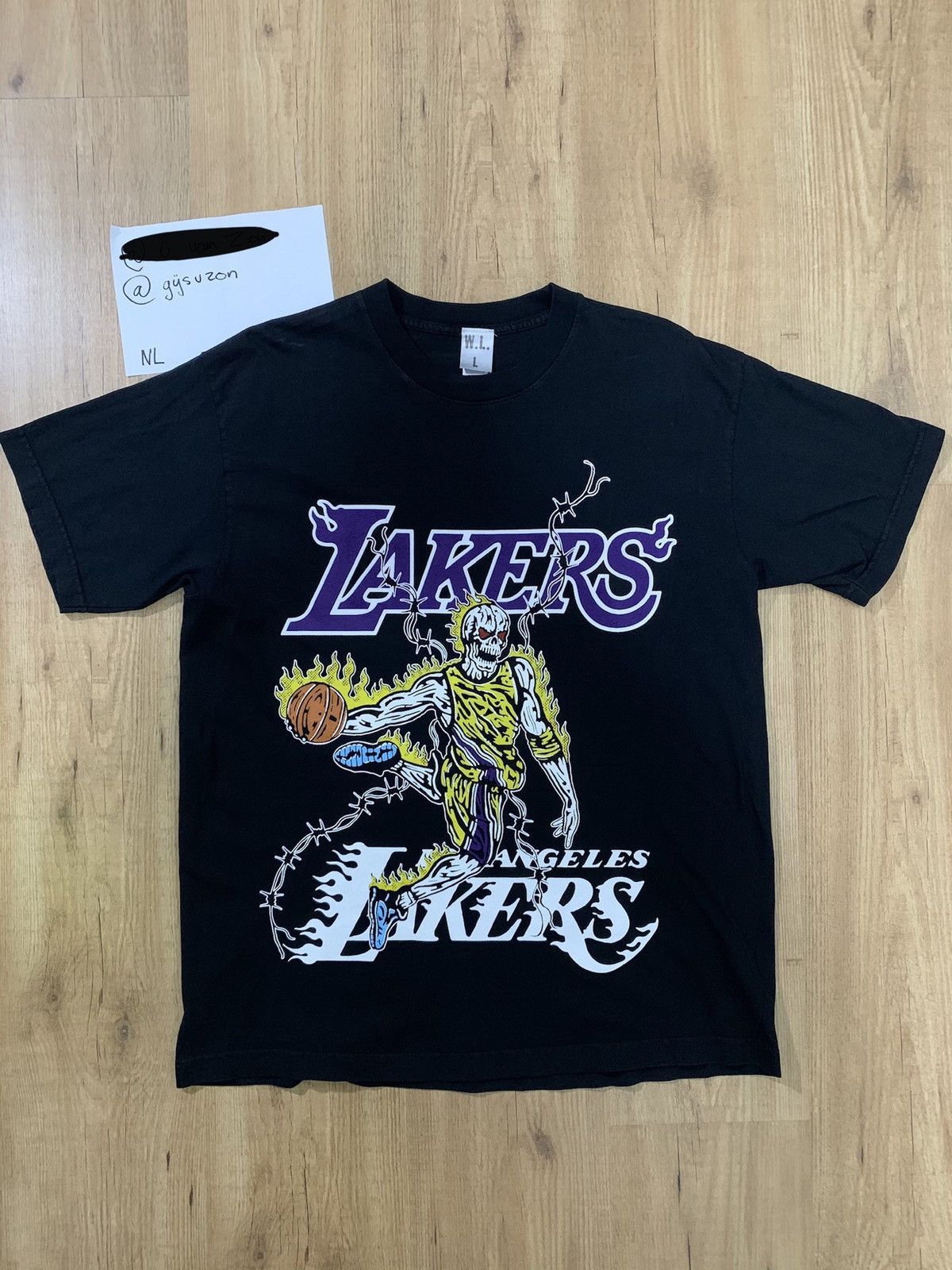 warren lotas laker kobe シャツ Vintage LA Warren Lotas Lakers City Of Angels Kobe Bryant 24