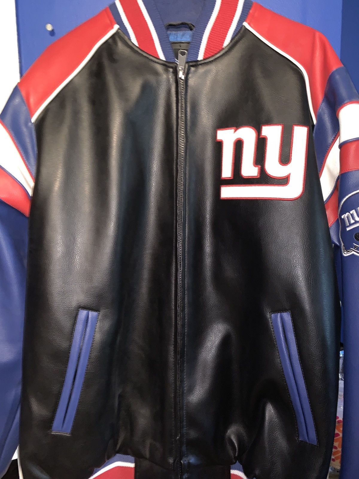 NFL New York Giants Leather Jacket