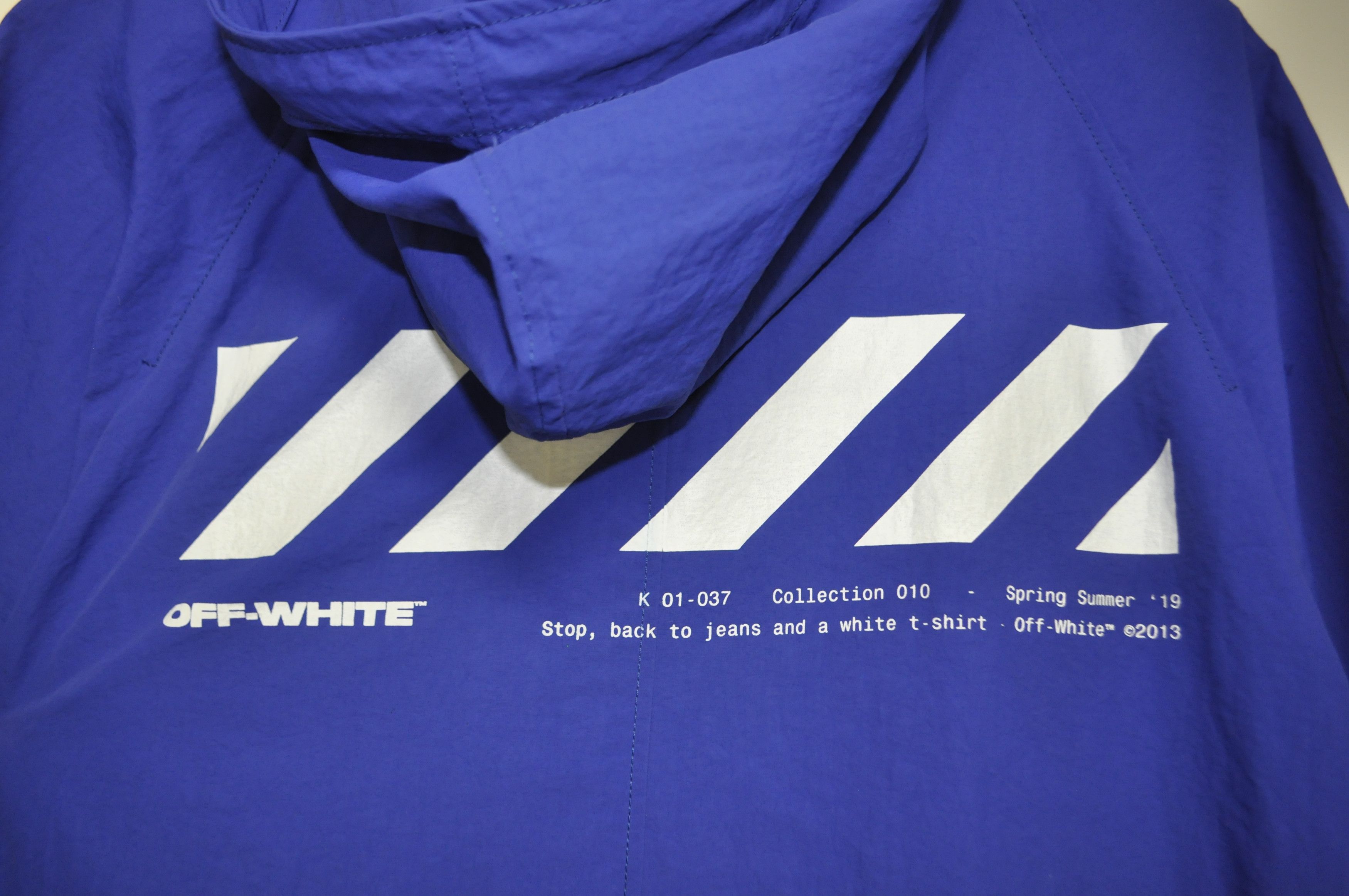 Off-White Off-White Rain Jacket (Blue XL) Size US XL / EU 56 / 4 - 3 Thumbnail