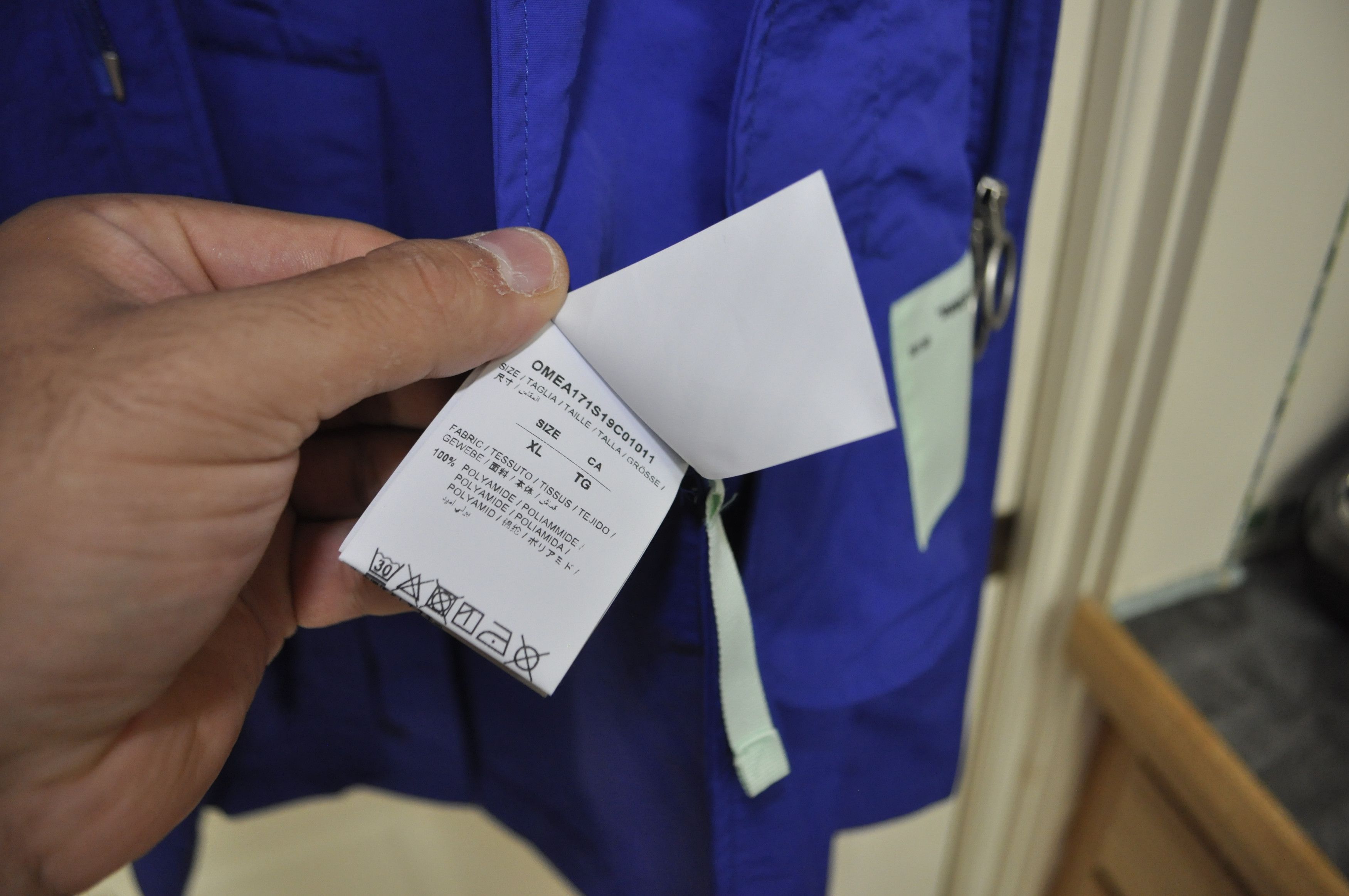 Off-White Off-White Rain Jacket (Blue XL) Size US XL / EU 56 / 4 - 10 Thumbnail
