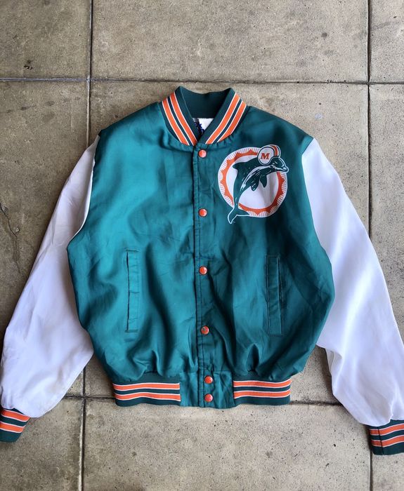 Vintage Miami Dolphins Satin Chalk Line Jacket Sz. L