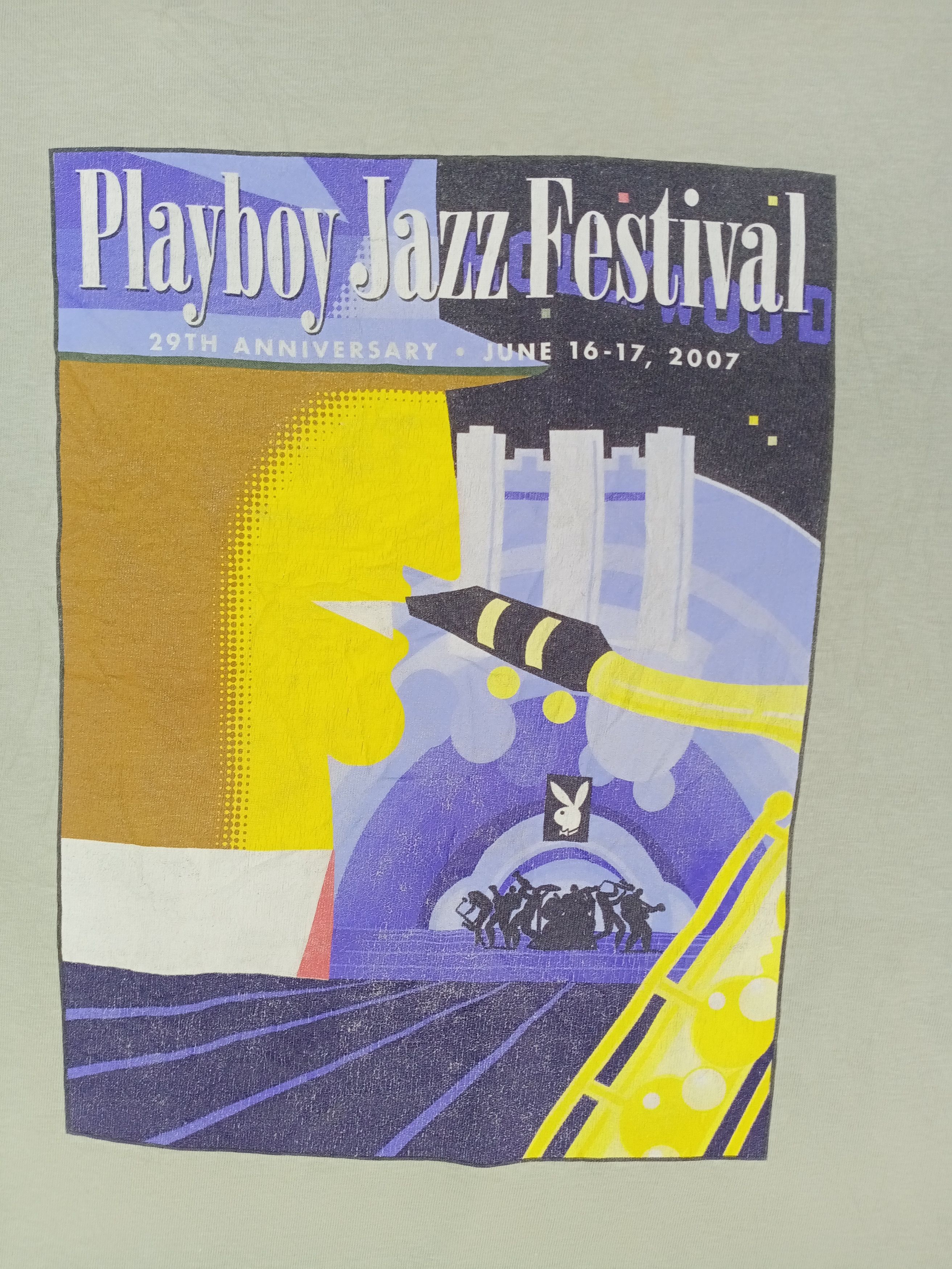 Playboy × Vintage Vintage Playboy Jazz Festival Big Logo T-shirt Size US XXL / EU 58 / 5 - 6 Thumbnail