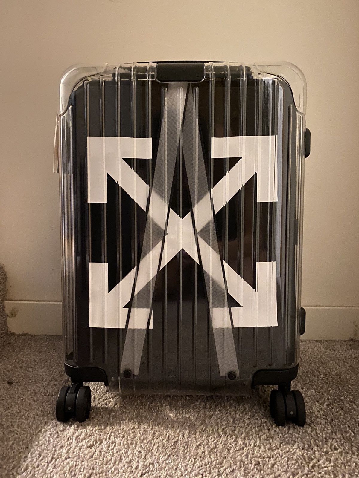 Off-White Transparent Luggage RIMOWA size H 21in x W 15in x D 9in