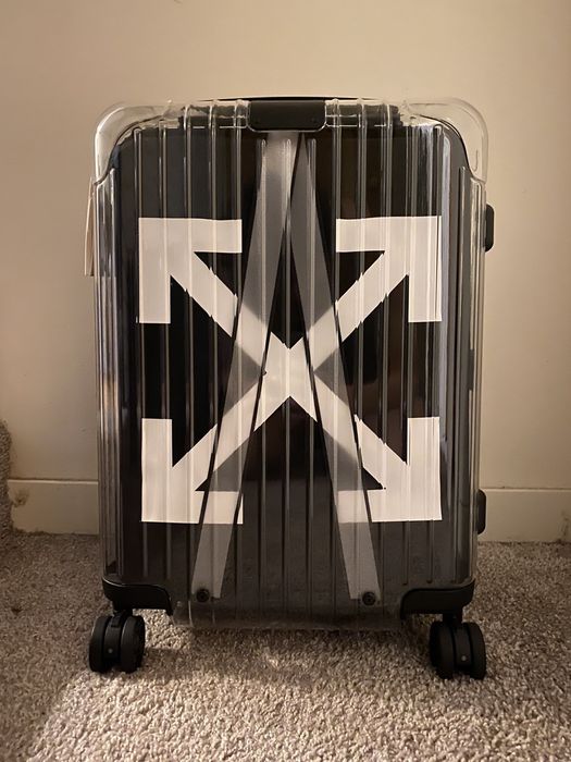 Off White and Rimowa Transparent Carry-On Valise in White