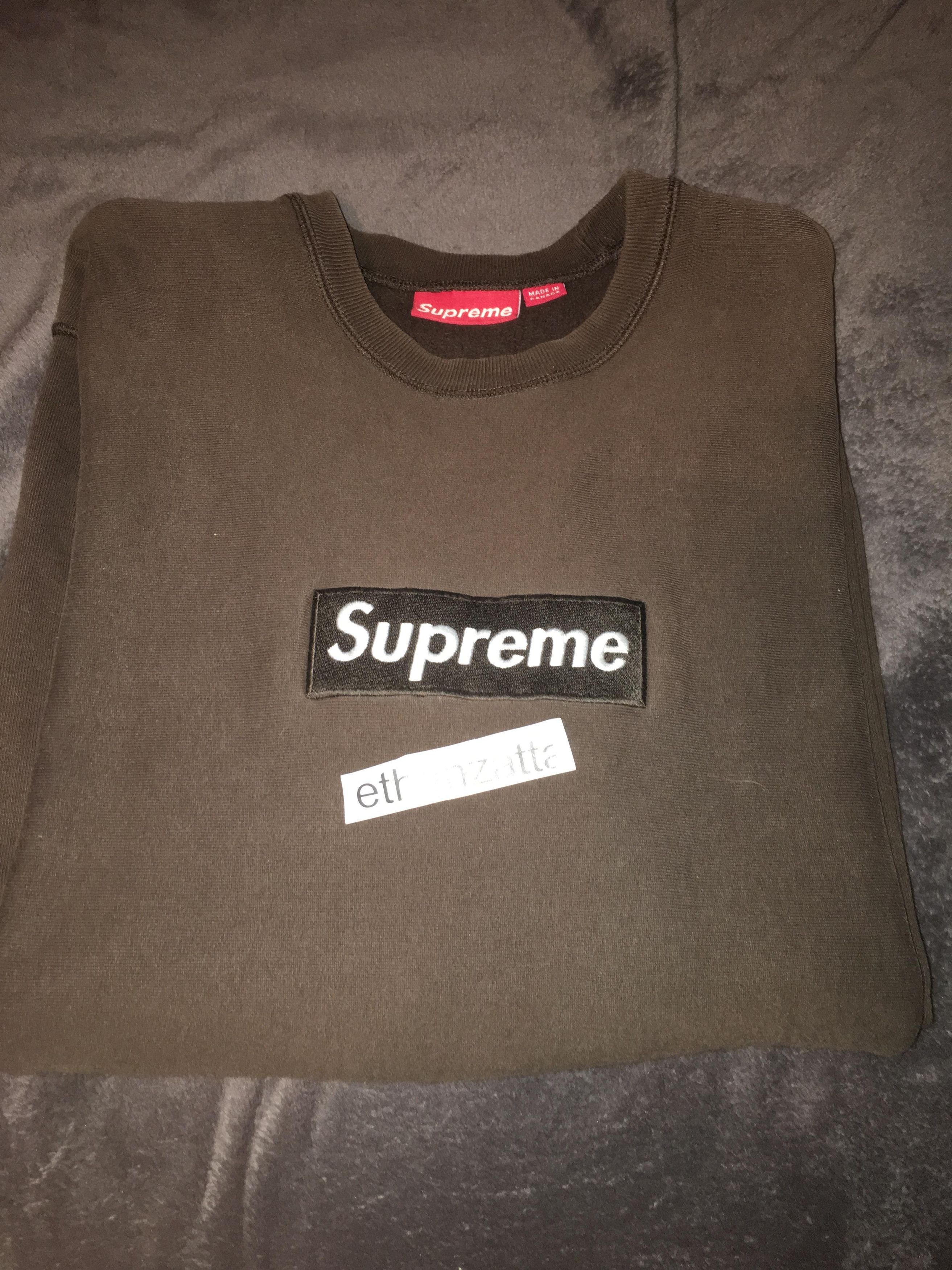 Supreme Brown Box Logo Crewneck | Grailed