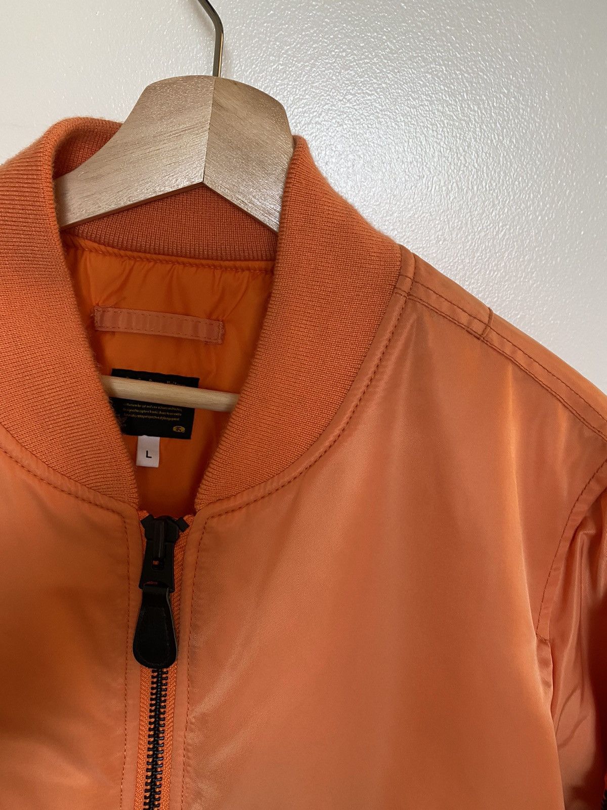 Bape VERY RARE Bape Reflector Shark MA-1 Orange Jacket 19AW Size US L / EU 52-54 / 3 - 2 Thumbnail