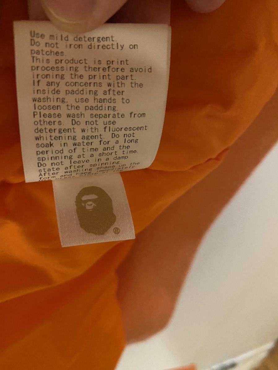 Bape VERY RARE Bape Reflector Shark MA-1 Orange Jacket 19AW Size US L / EU 52-54 / 3 - 12 Thumbnail