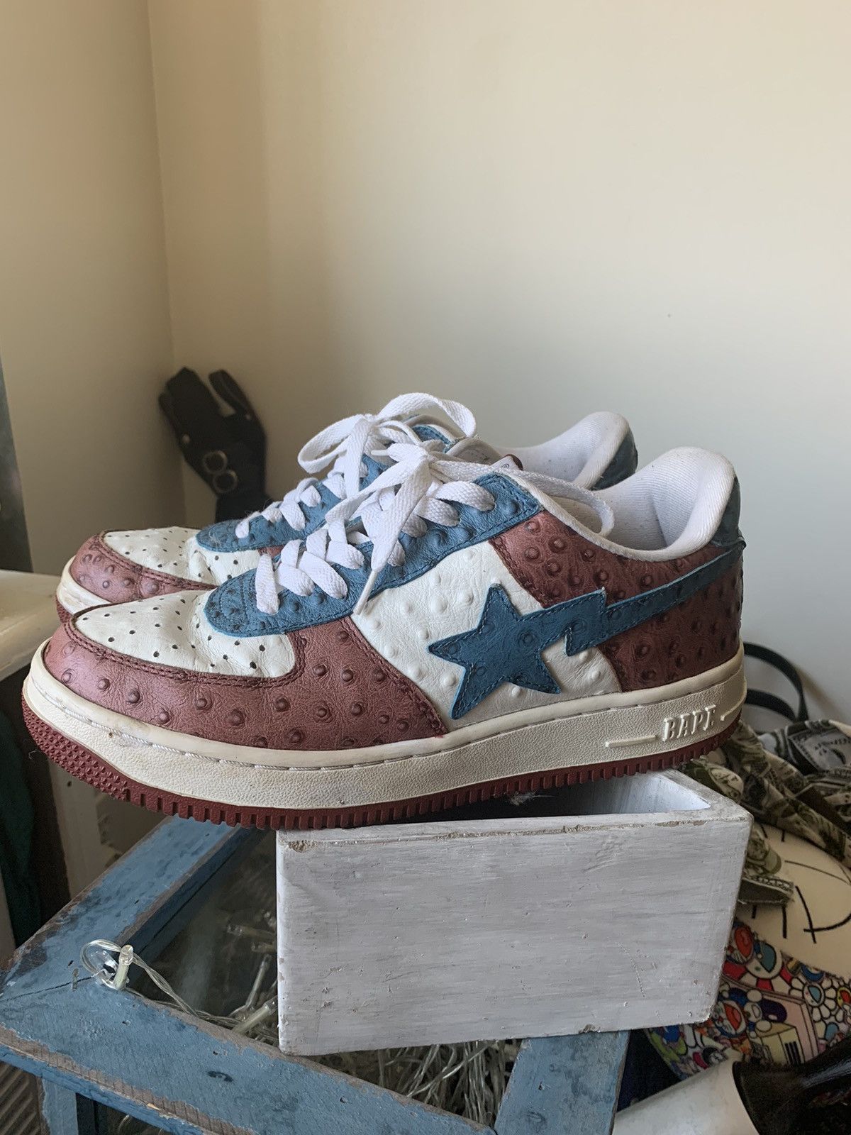 Bapesta Ostrich Leather