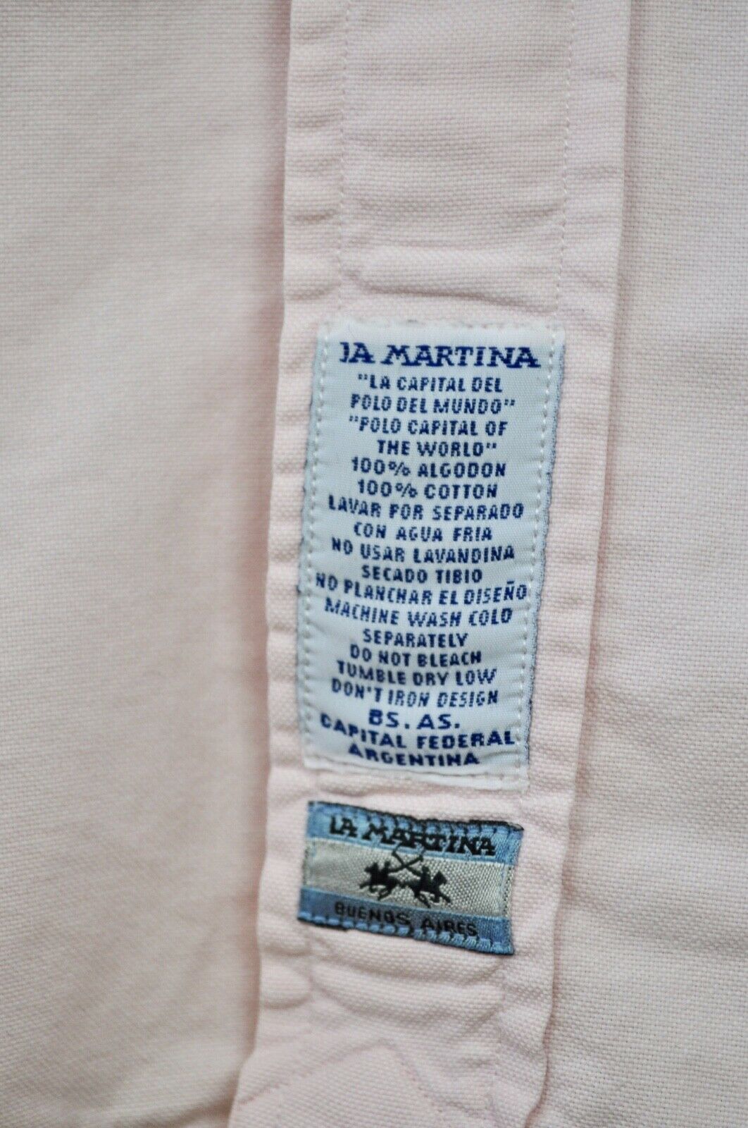 La Martina LA MARTINA Panama Casual Shirt Long Sleeved Cotton Formal Size US XL / EU 56 / 4 - 4 Thumbnail