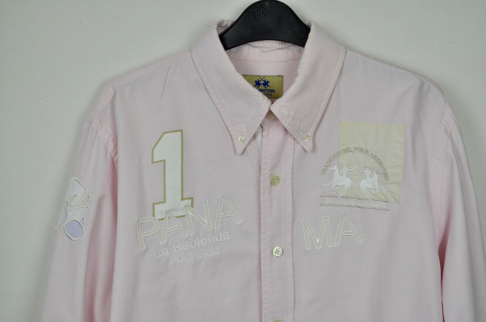 La Martina LA MARTINA Panama Casual Shirt Long Sleeved Cotton Formal Size US XL / EU 56 / 4 - 2 Thumbnail