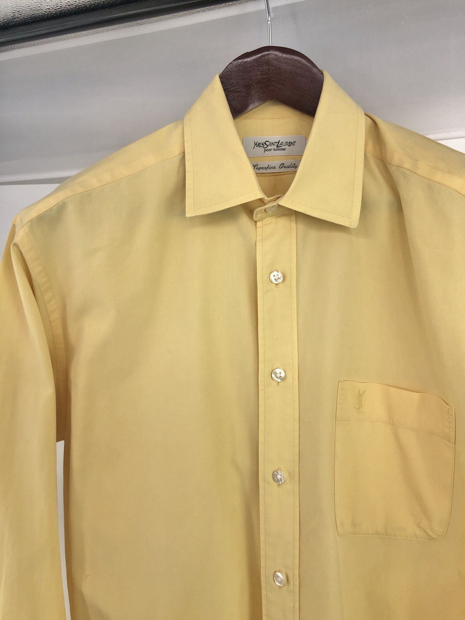 Yves Saint Laurent 🔥 Vintage Saint Laurent Shirt ysl yellow L size Size US L / EU 52-54 / 3 - 5 Thumbnail