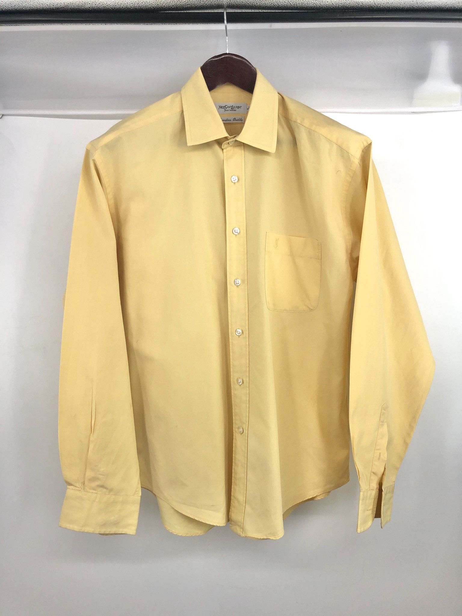 Yves Saint Laurent 🔥 Vintage Saint Laurent Shirt ysl yellow L size Size US L / EU 52-54 / 3 - 6 Thumbnail
