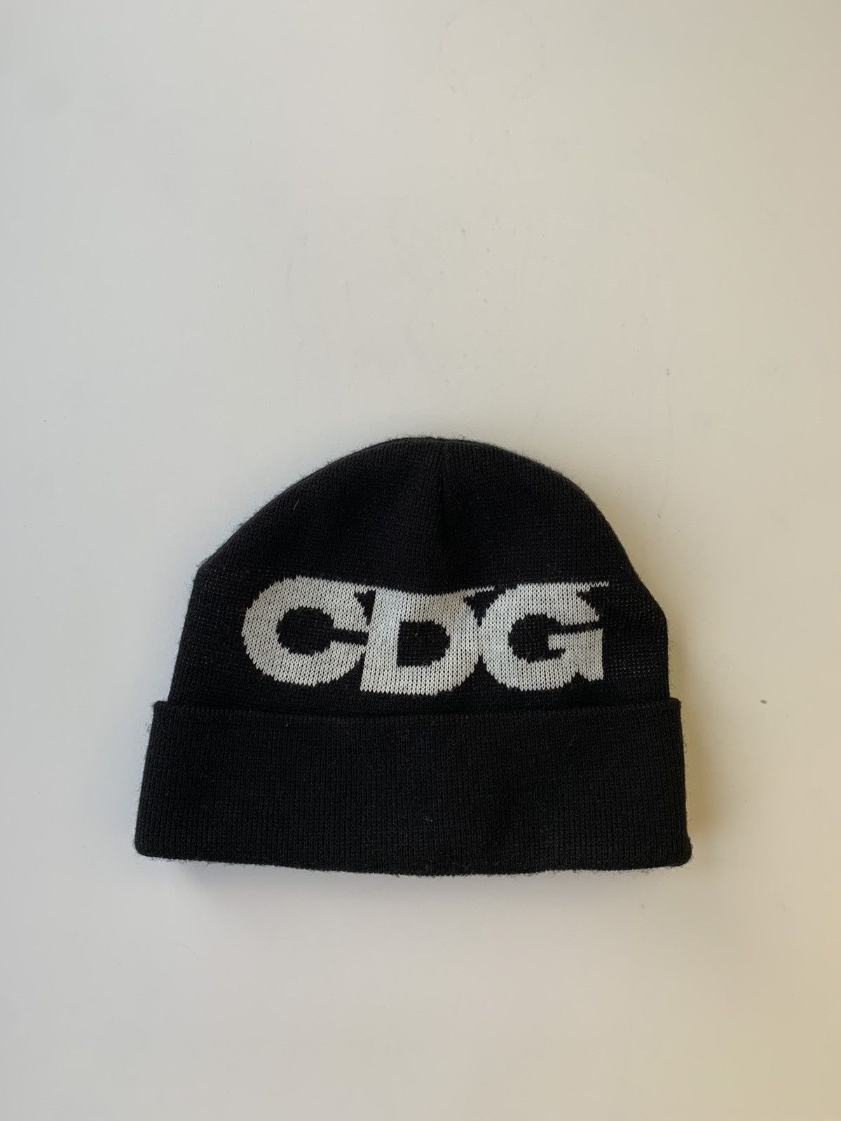 Comme des Garcons Comme des Garcons CDG Logo Knit Beanie Hat Black ...