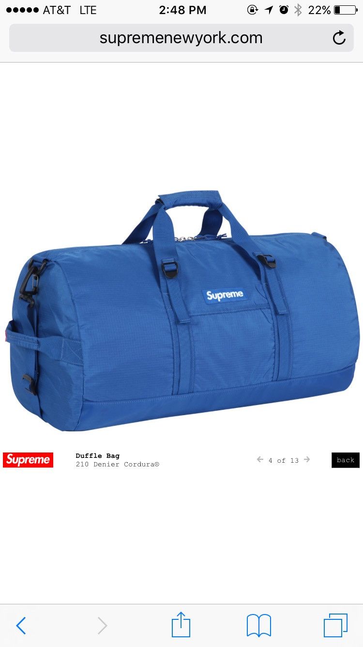 SALE #INSTOCK Supreme Duffle Bag • Water resistant 210D Cordura