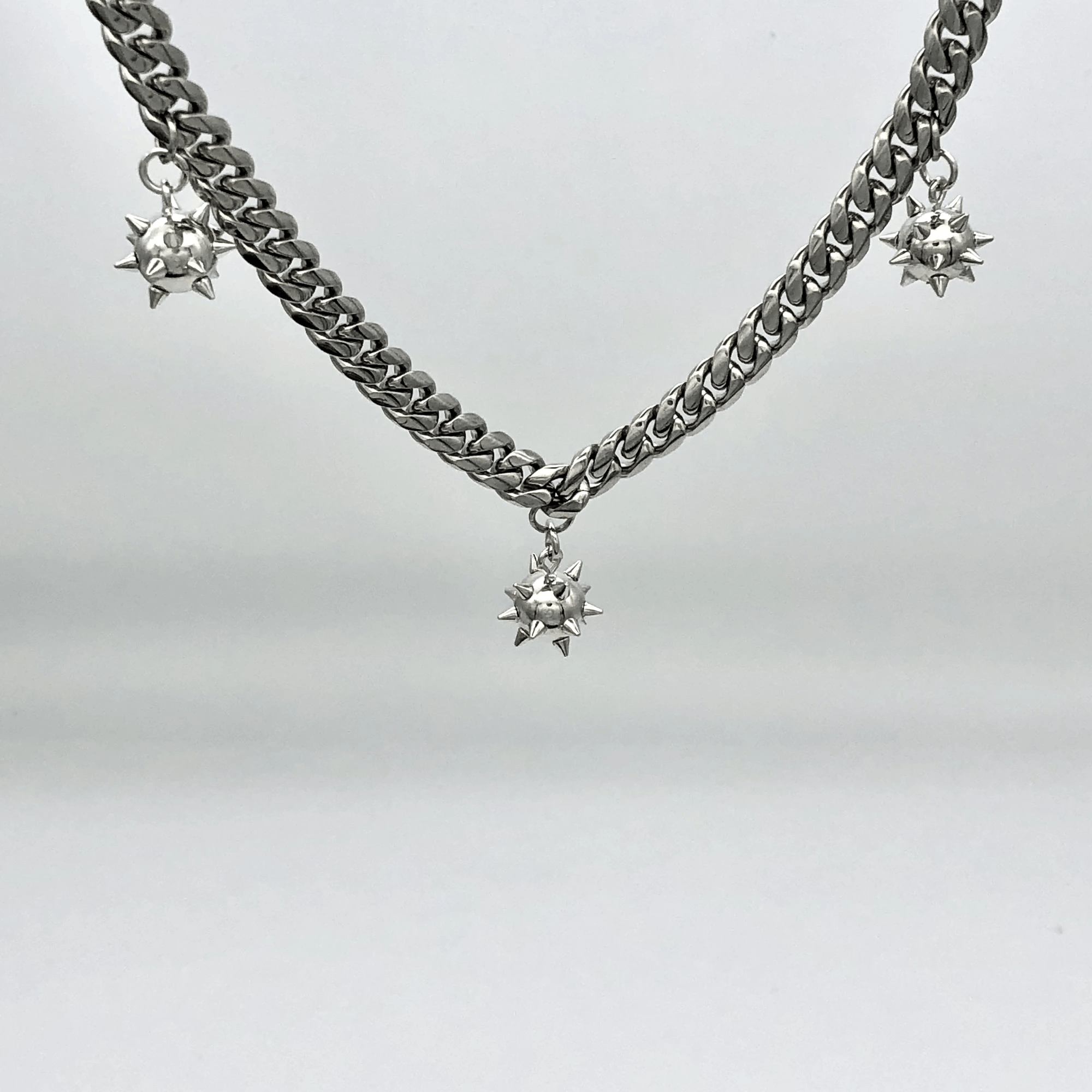 Jewelry HARD JEWELRY HJ SPIKE BALL ADJUSTABLE CHOKER 16-18" - 10mm Size ONE SIZE - 1 Thumbnail