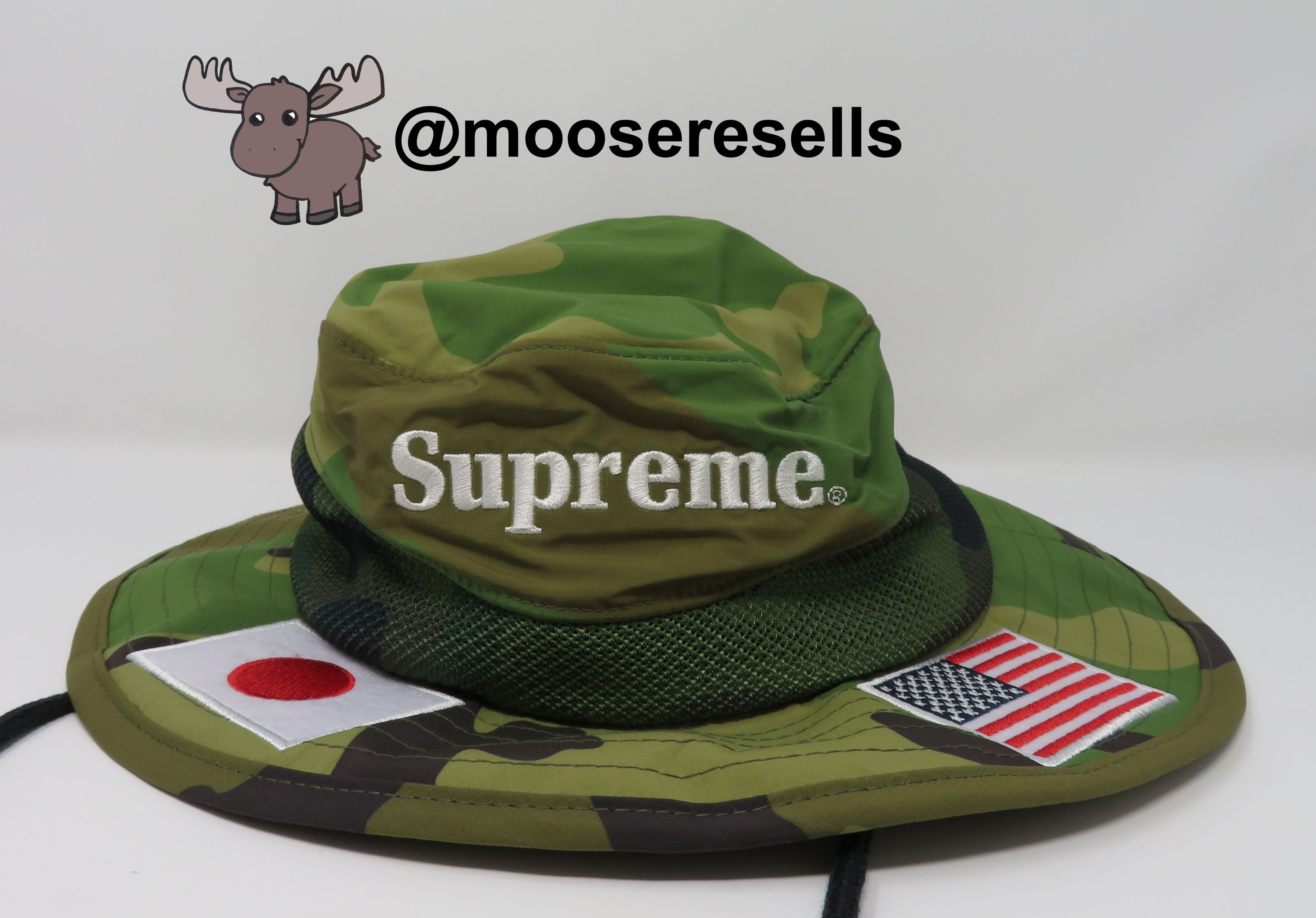 Supreme Supreme Flags Boonie Woodland Camo M/L | Grailed