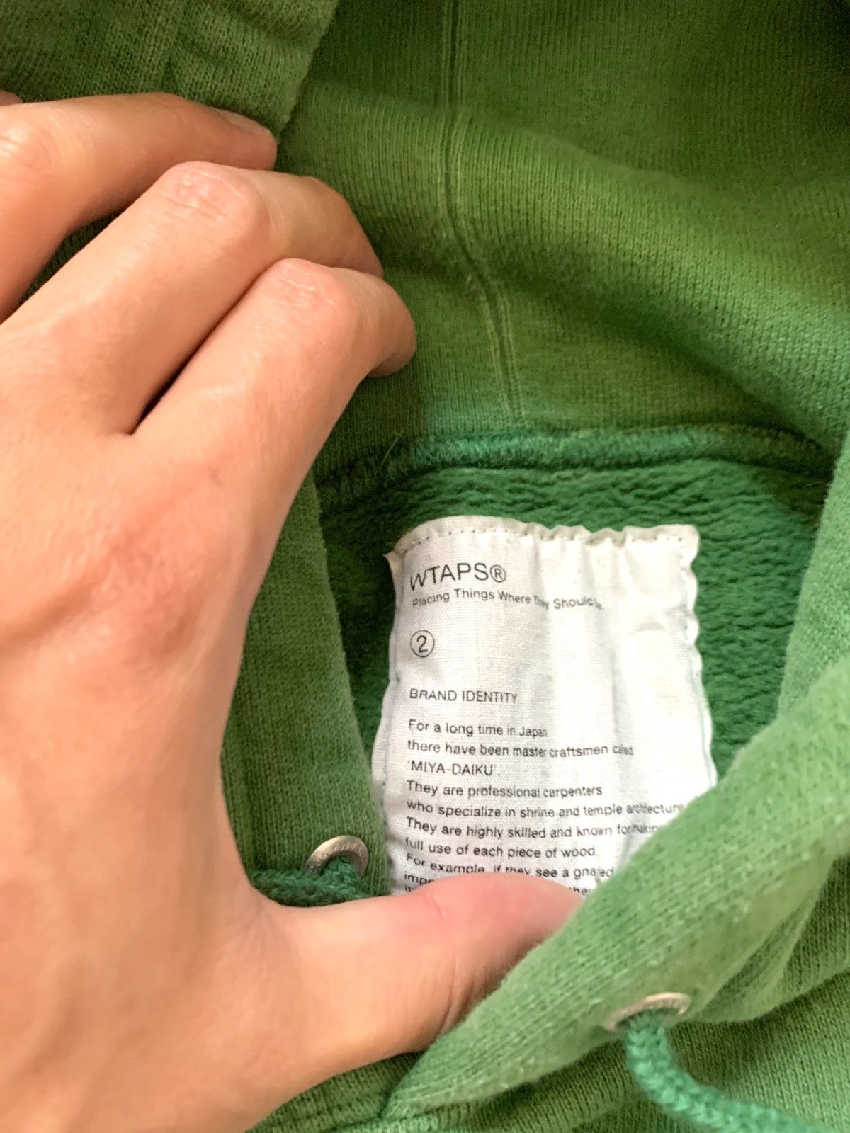 Wtaps College Design Hoodie Kelly Green size 2 Logo Size US M / EU 48-50 / 2 - 3 Thumbnail