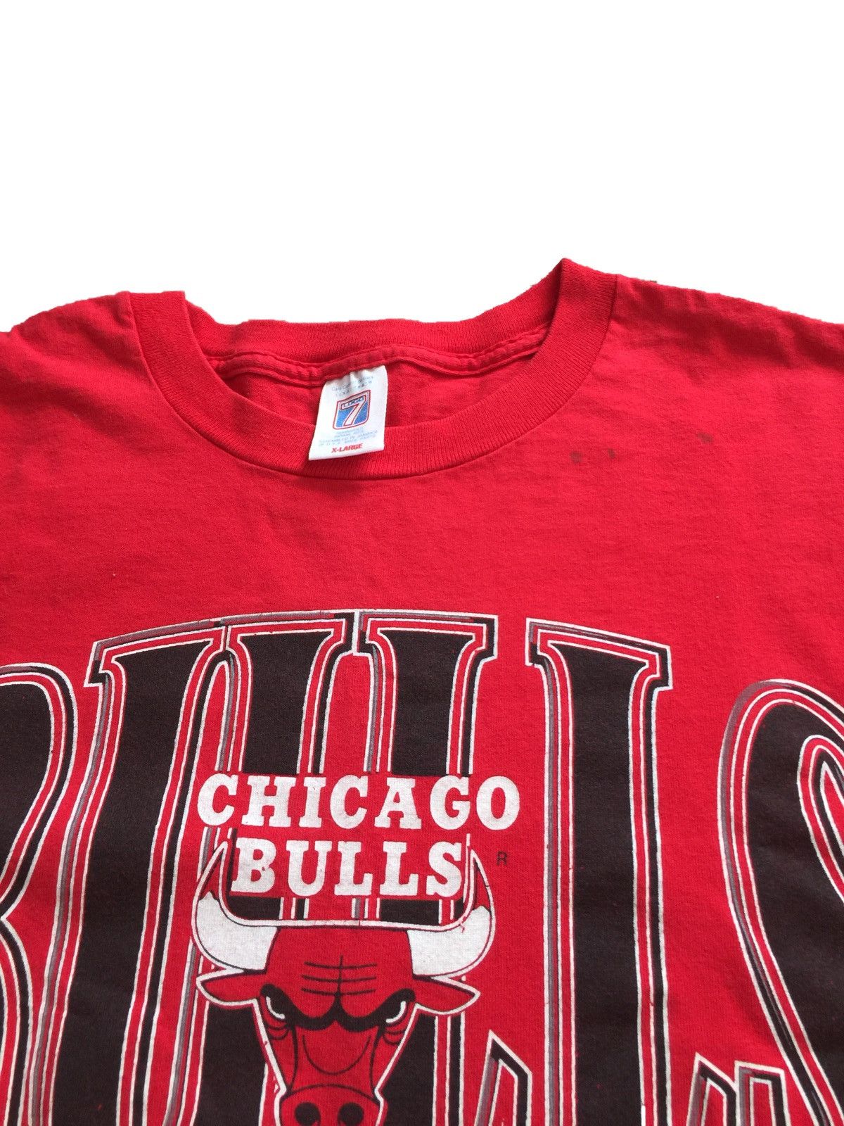 Vintage Vintage 90’s Chicago Bulls Logo 7 Tee Size US XL / EU 56 / 4 - 2 Preview