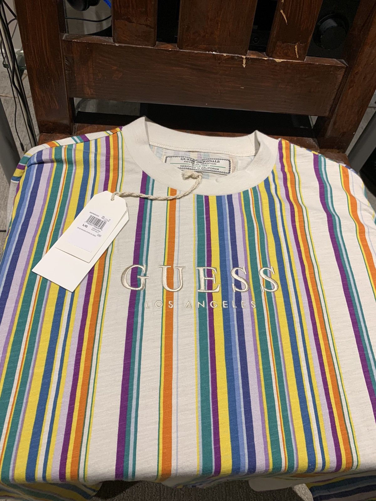 Guess GUESS Originals Riviera Striped Crew Tee Grailed