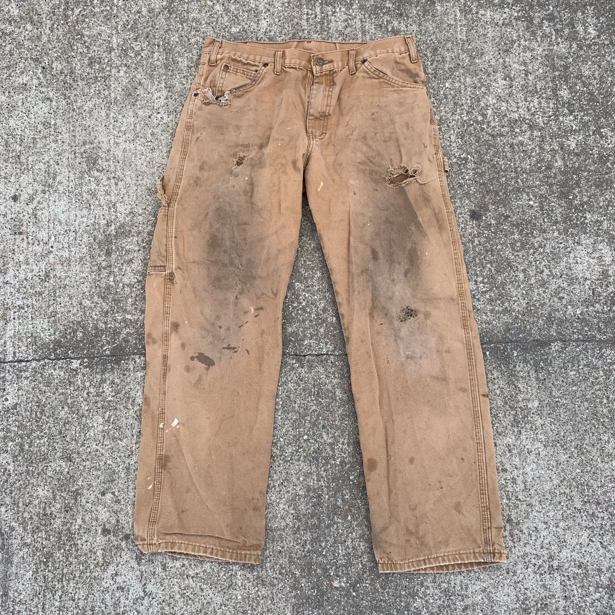 Dickies Faded Distressed Knee Blowout Dickies Pants Size US 32 / EU 48 - 1 Thumbnail