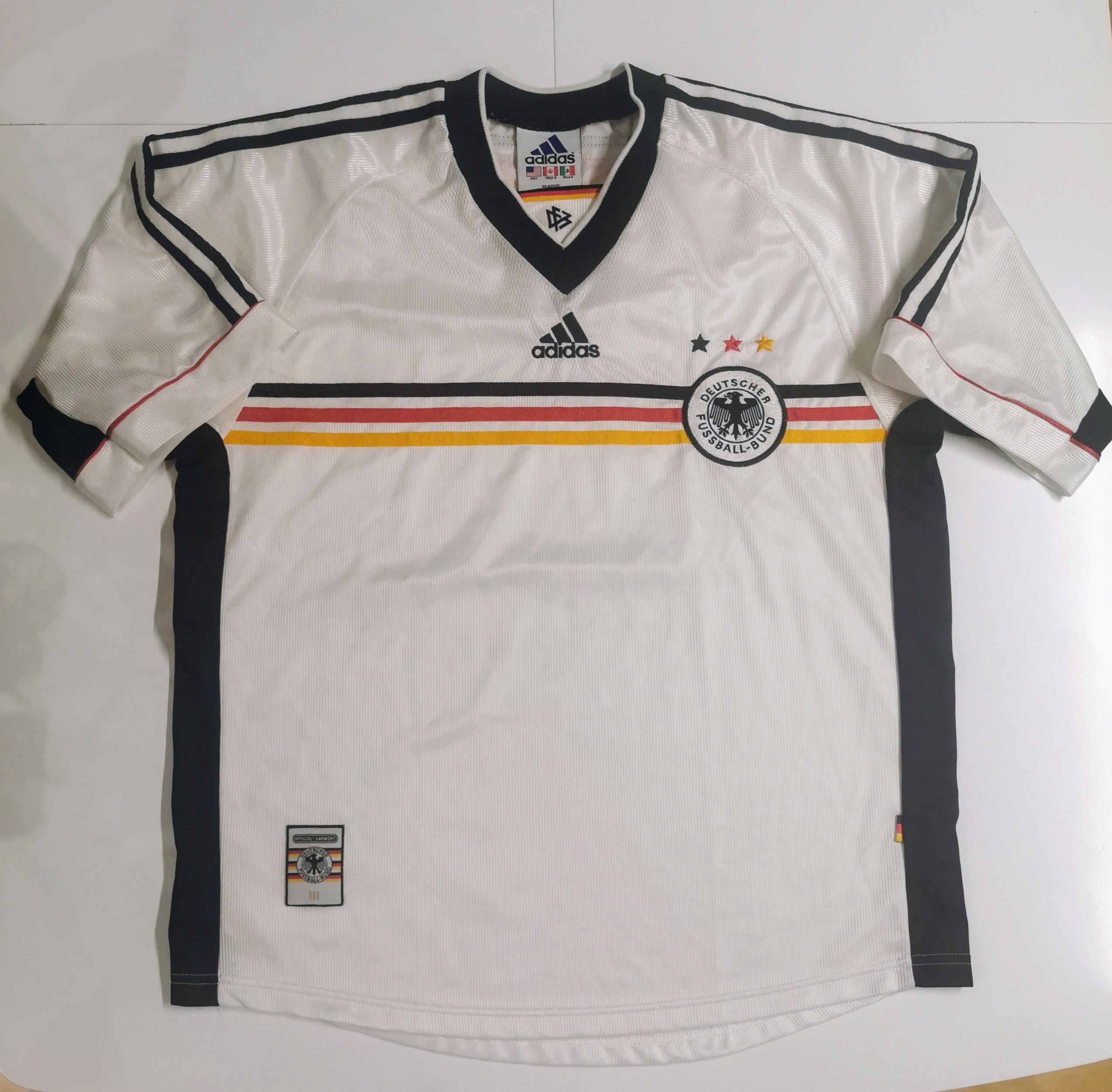 Adidas German National Soccer Football team jersey 1998-2000 Adidas