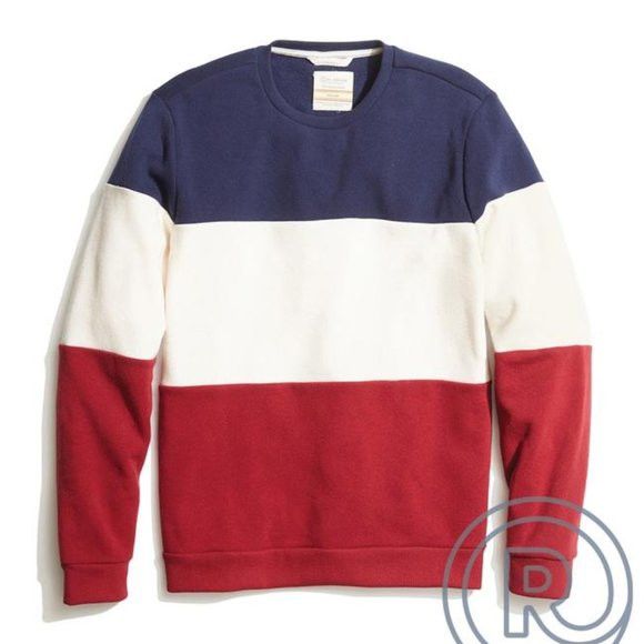 Marine Layer NEW MARINE LAYER RE-SPUN COLORBLOCK CREWNECK