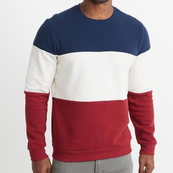 Marine Layer NEW MARINE LAYER RE-SPUN COLORBLOCK CREWNECK