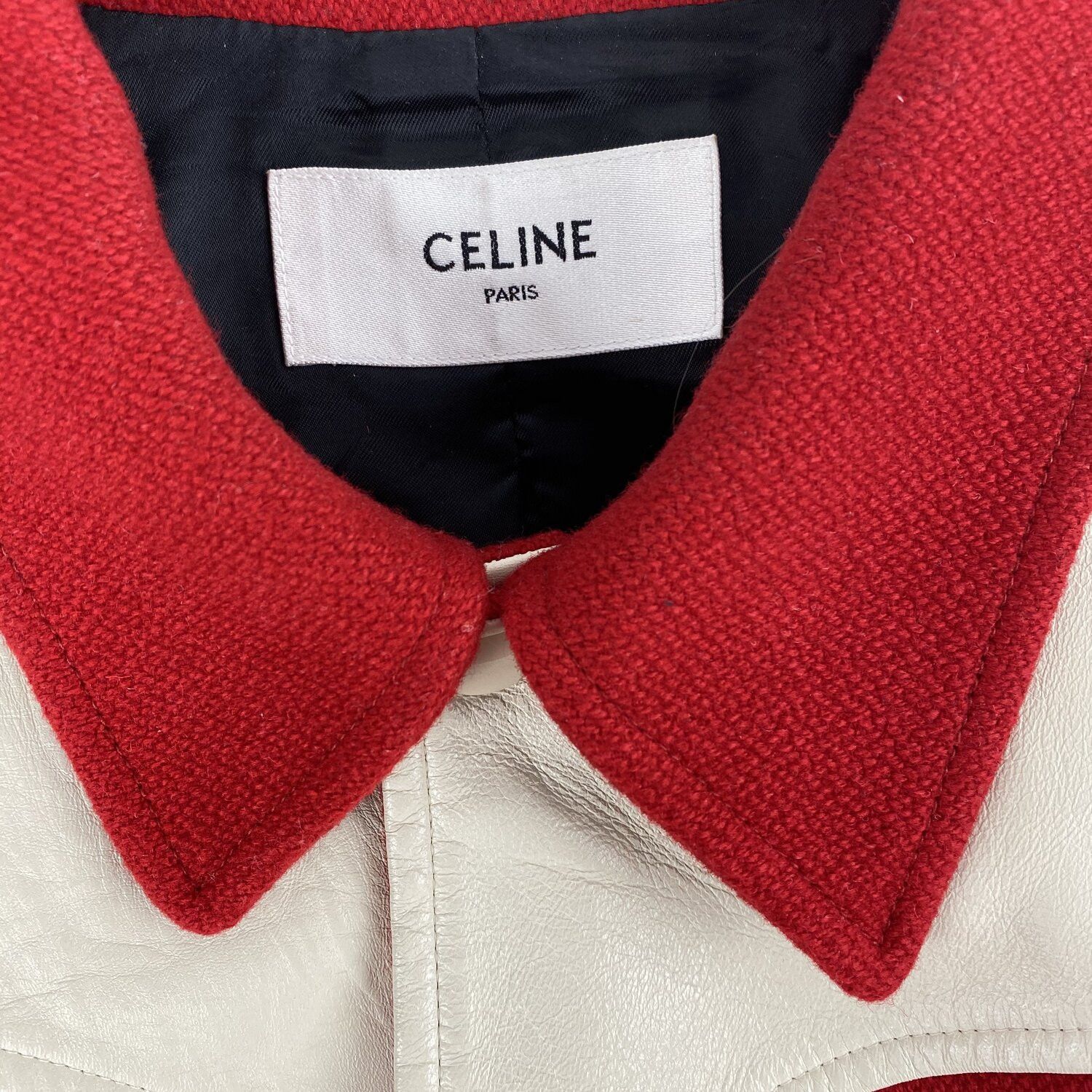 Celine × Hedi Slimane Celine FW19 Red Teddy Bomber Jacket Size US S / EU 44-46 / 1 - 5 Thumbnail