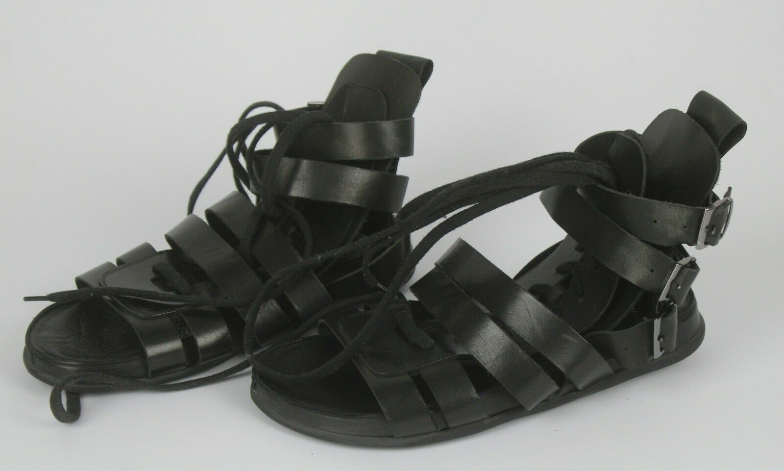 Army Of Me ARMY OF ME Gladiator Leather Buckled Ankle Sandals 6118* Size US 9 / EU 42 - 6 Thumbnail