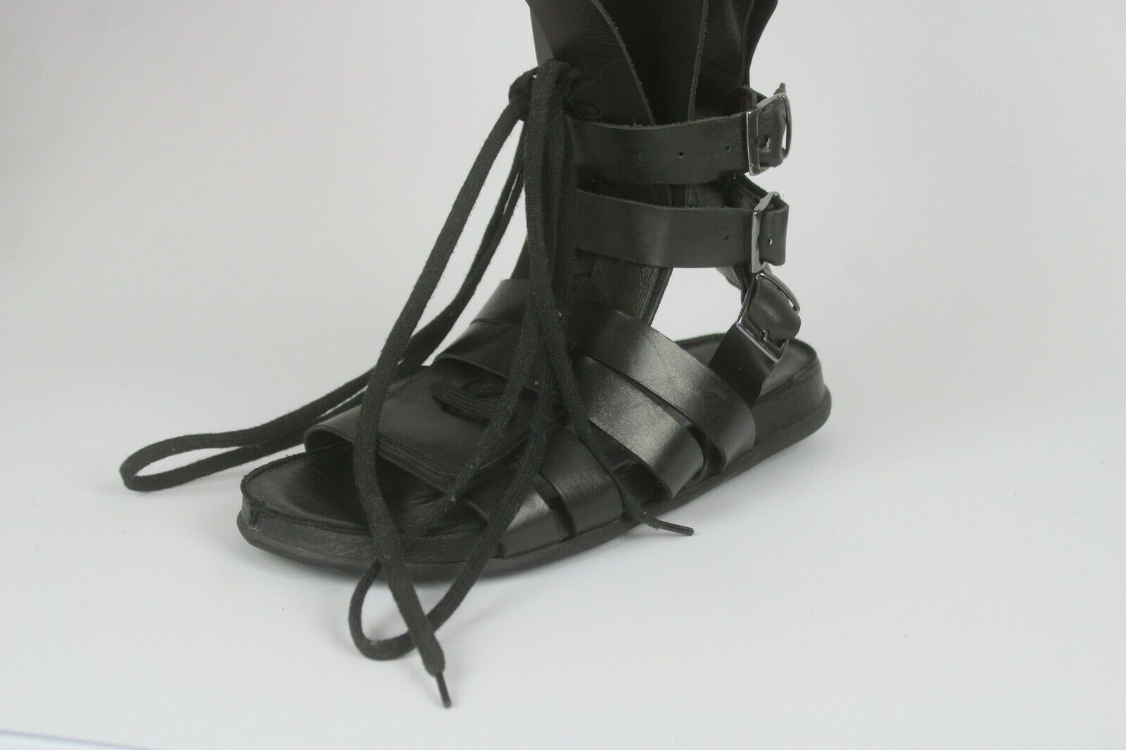 Army Of Me ARMY OF ME Gladiator Leather Buckled Ankle Sandals 6118* Size US 9 / EU 42 - 2 Thumbnail