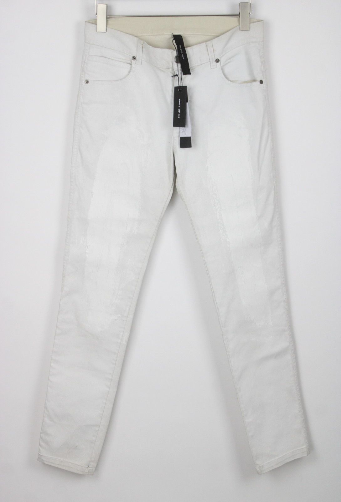 Army Of Me ~W31 S / S 2014 Stained Painted Coated Slim Fit Jeans 6054* Size US 31 - 1 Thumbnail