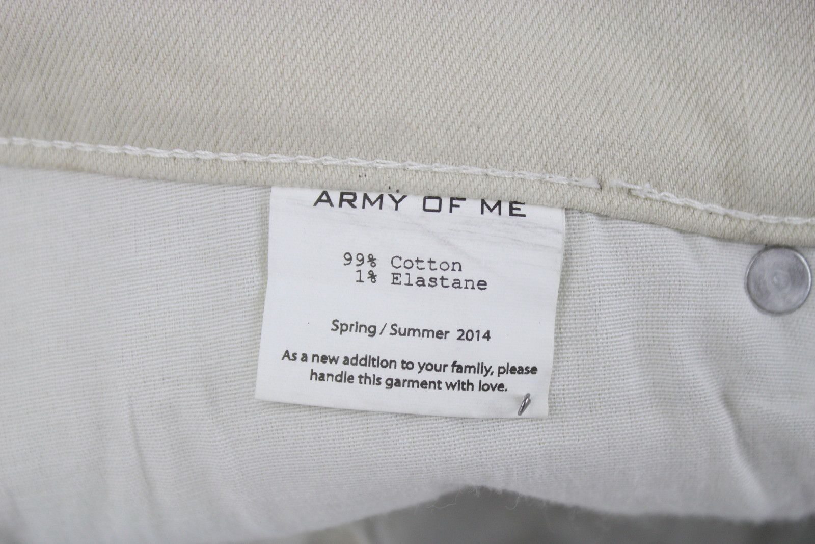 Army Of Me ~W31 S / S 2014 Stained Painted Coated Slim Fit Jeans 6054* Size US 31 - 4 Thumbnail