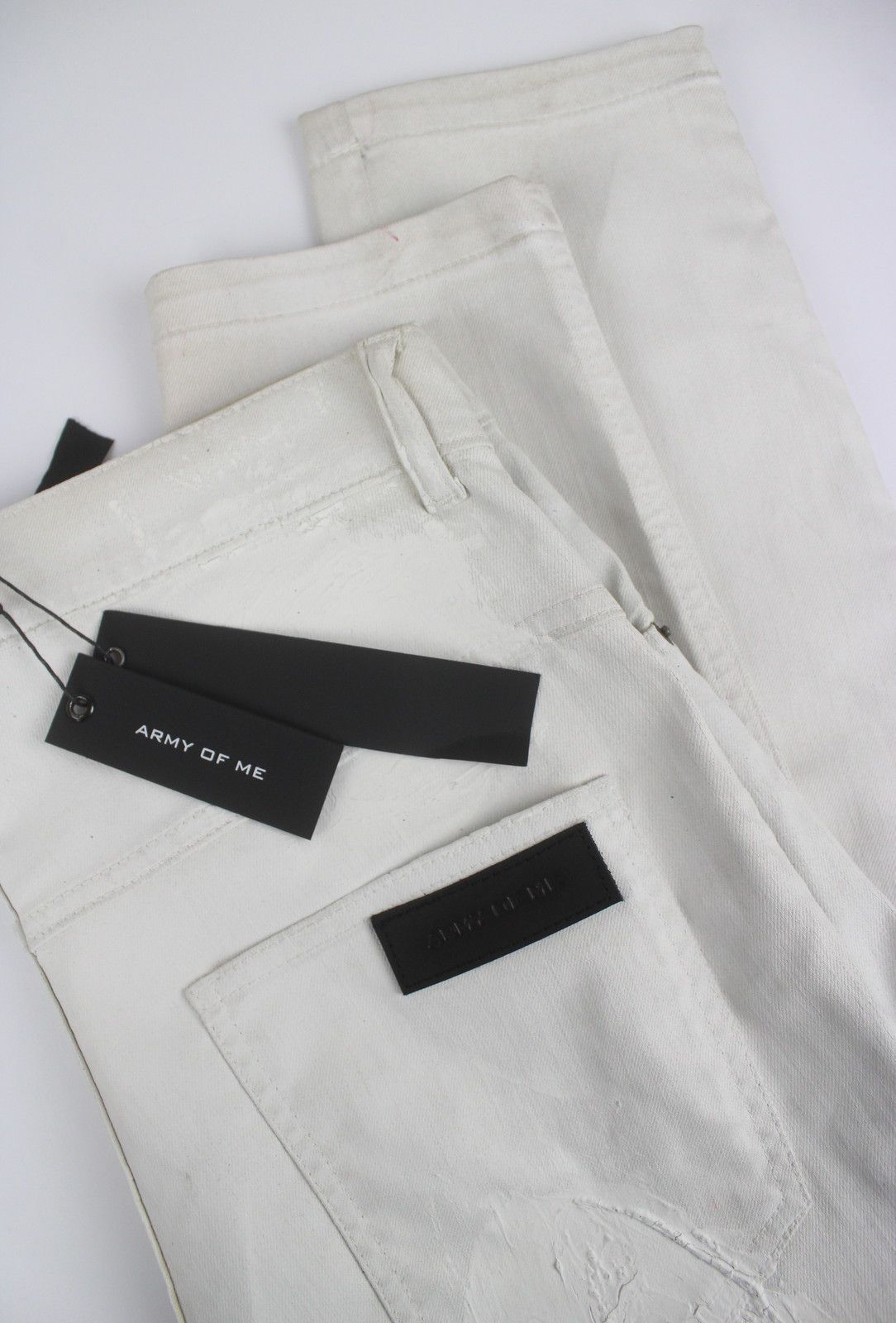 Army Of Me ~W31 S / S 2014 Stained Painted Coated Slim Fit Jeans 6054* Size US 31 - 6 Thumbnail