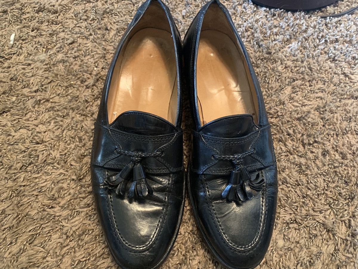 Johnston & Murphy johnston & murphy black penny loafers made in Italy ...