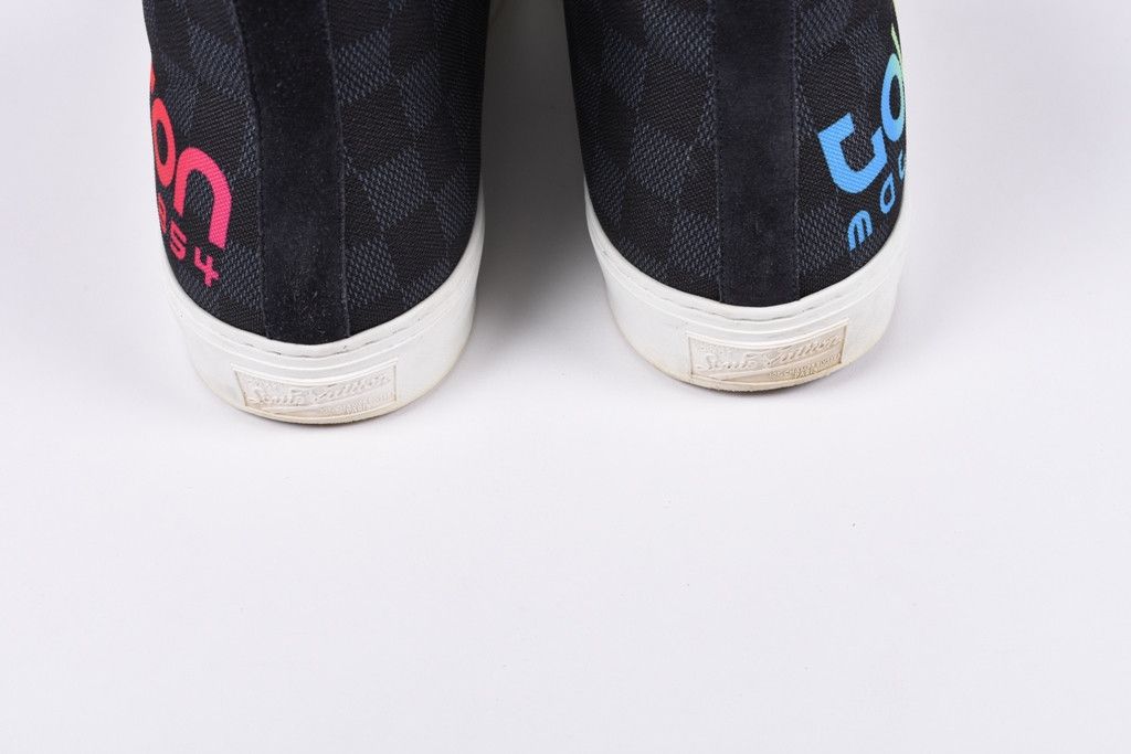 Louis Vuitton x Kim Jones Tattoo Men Canvas High Top Sneakers Size US 9.5 / EU 42-43 - 4 Thumbnail