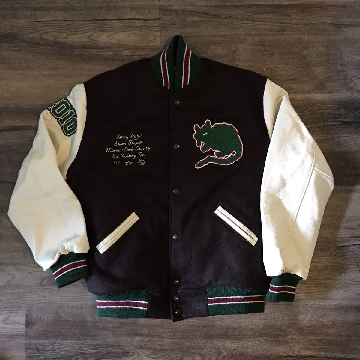 Stray Rats Stray Rats 10 Year Anniversary Varsity Jacket | Grailed