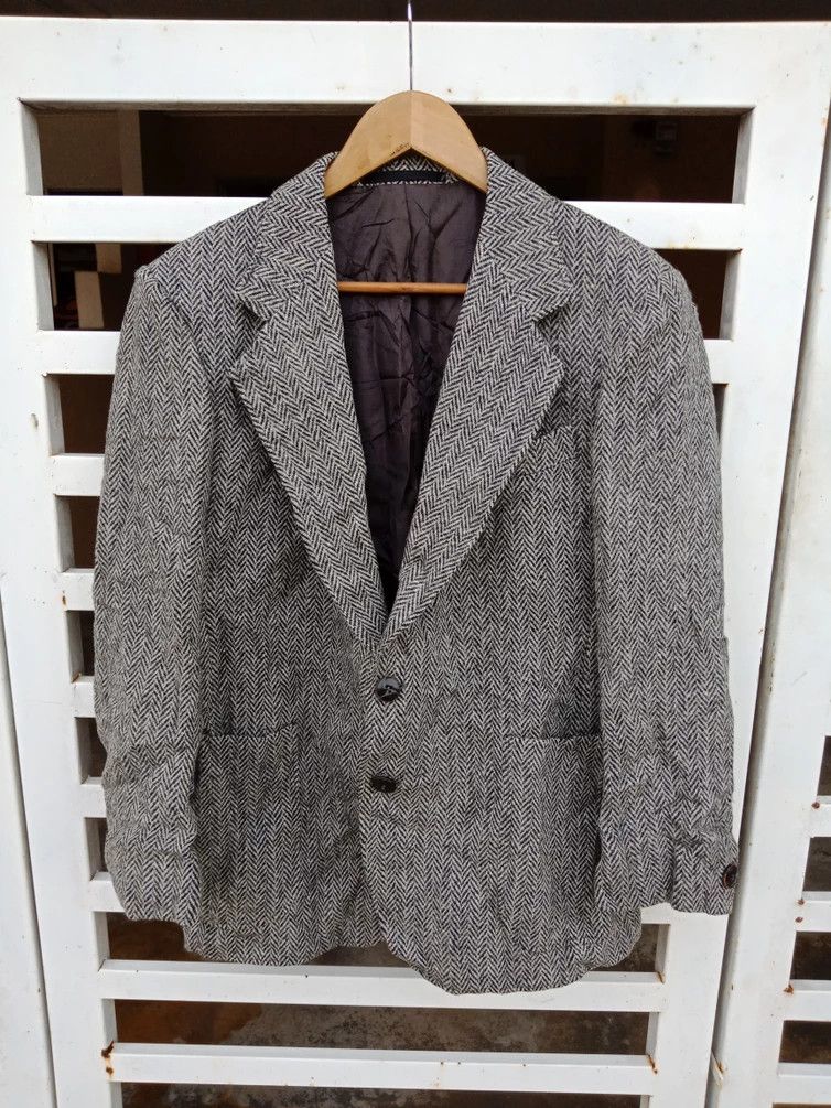 Harris Tweed Harris Tweed Gray Wool Blazer Size US M / EU 48-50 / 2 - 1 Thumbnail