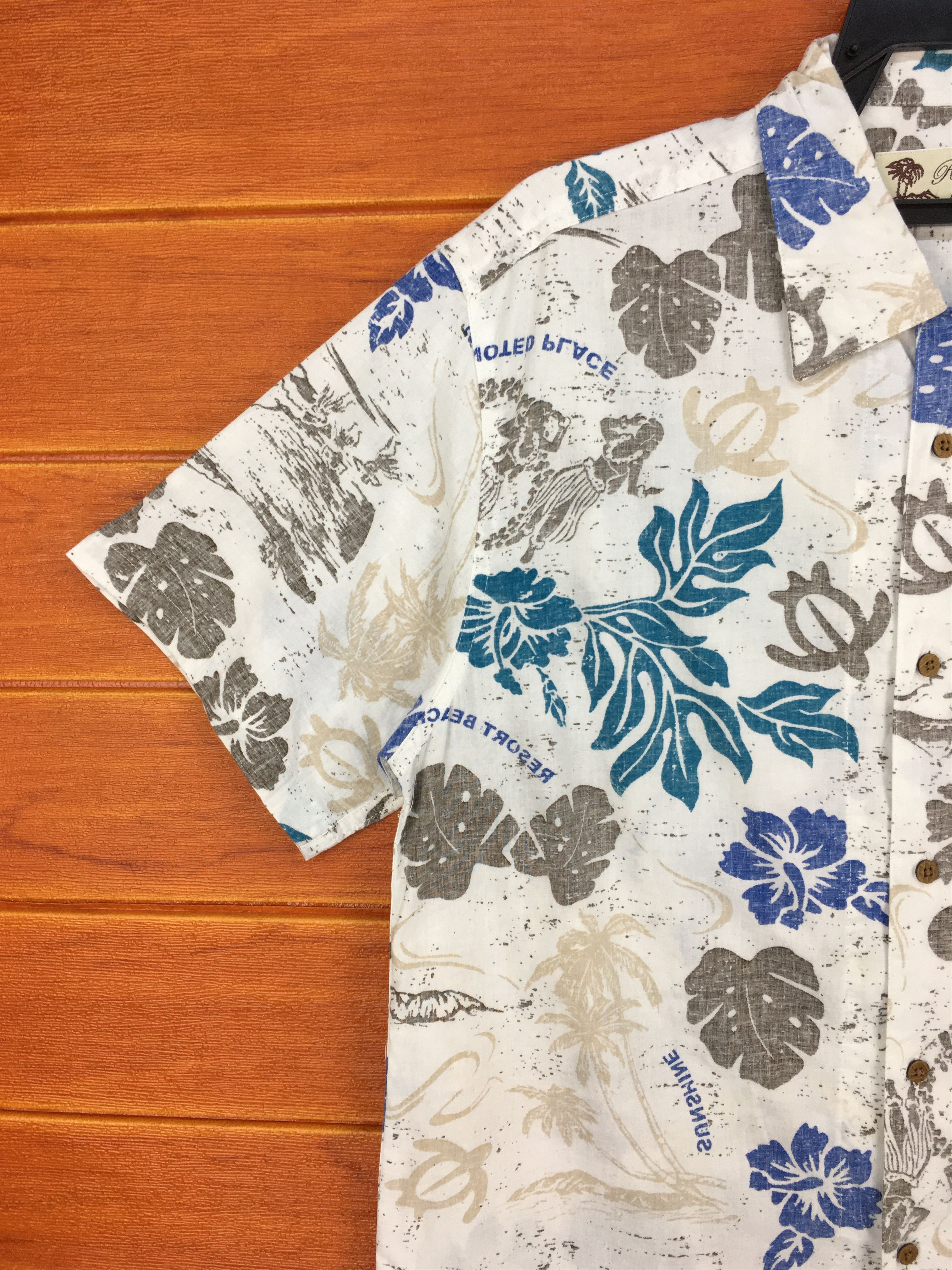 Japanese Brand Japanese Hawaiian ROUSHATTE Reverse Print Flowers Hula Size US M / EU 48-50 / 2 - 2 Thumbnail