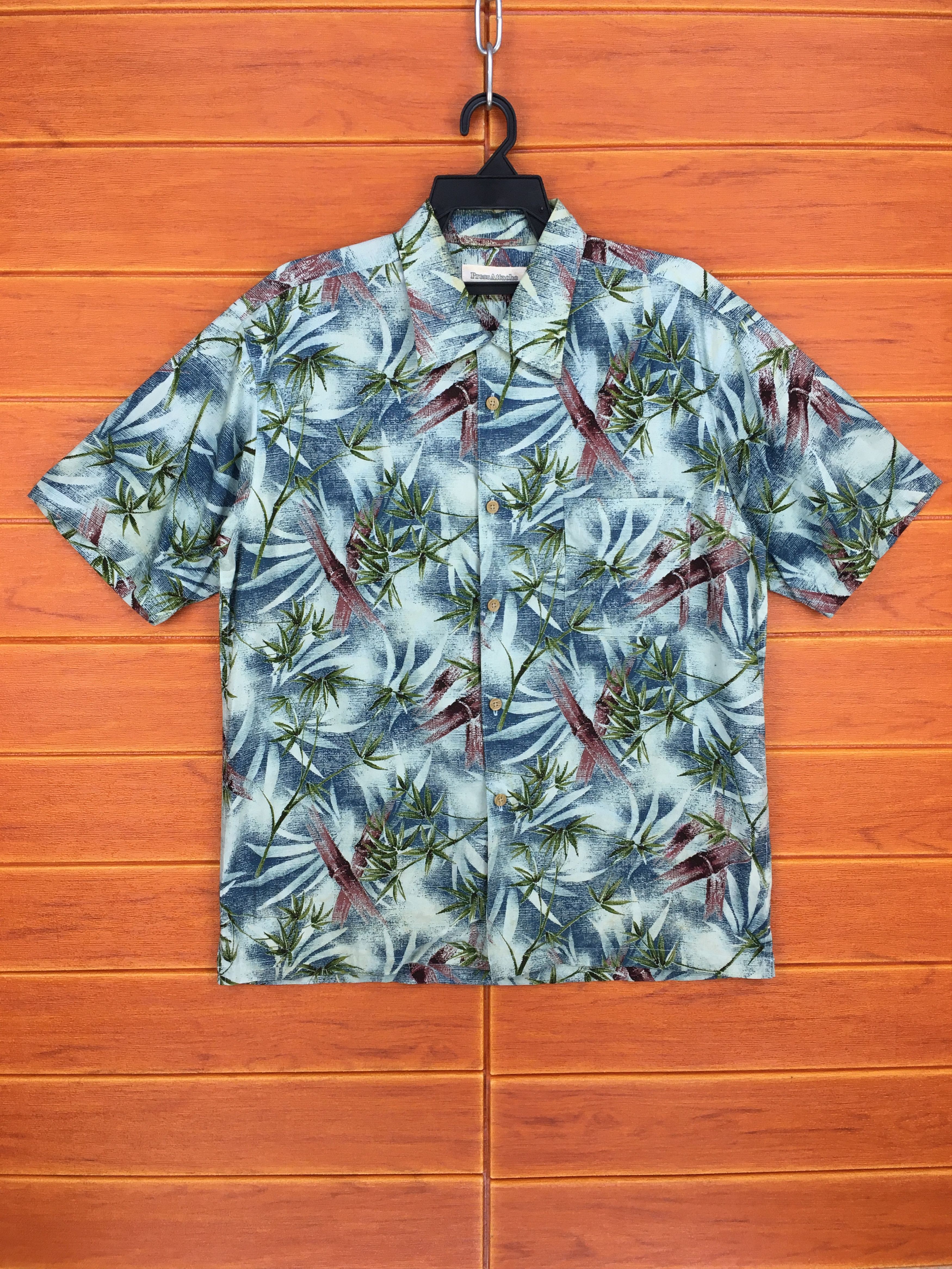 Japanese Brand Japanese Hawaiian PRESS ATTACHE Flowers Shirt Size US L / EU 52-54 / 3 - 1 Thumbnail