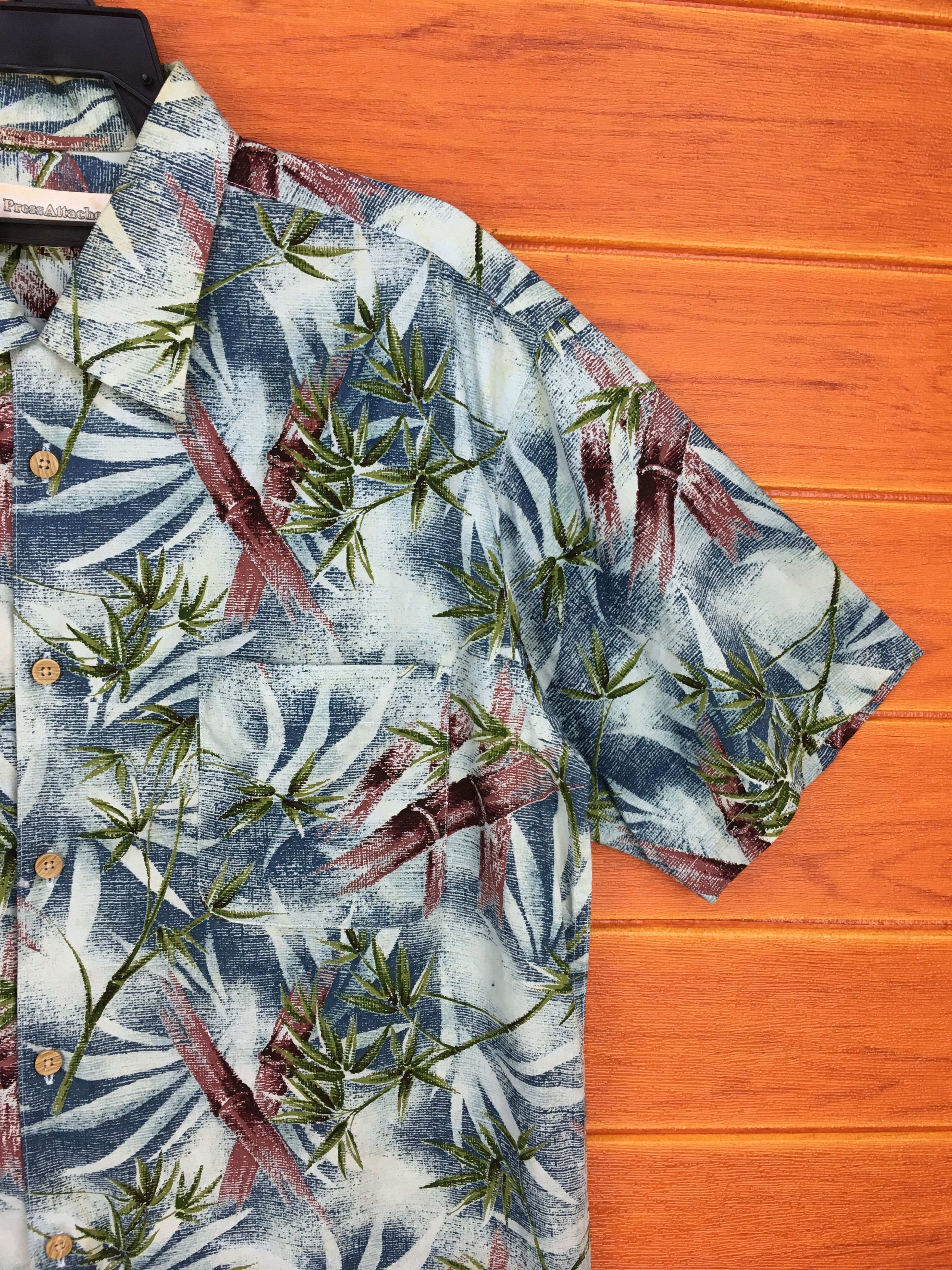 Japanese Brand Japanese Hawaiian PRESS ATTACHE Flowers Shirt Size US L / EU 52-54 / 3 - 5 Thumbnail