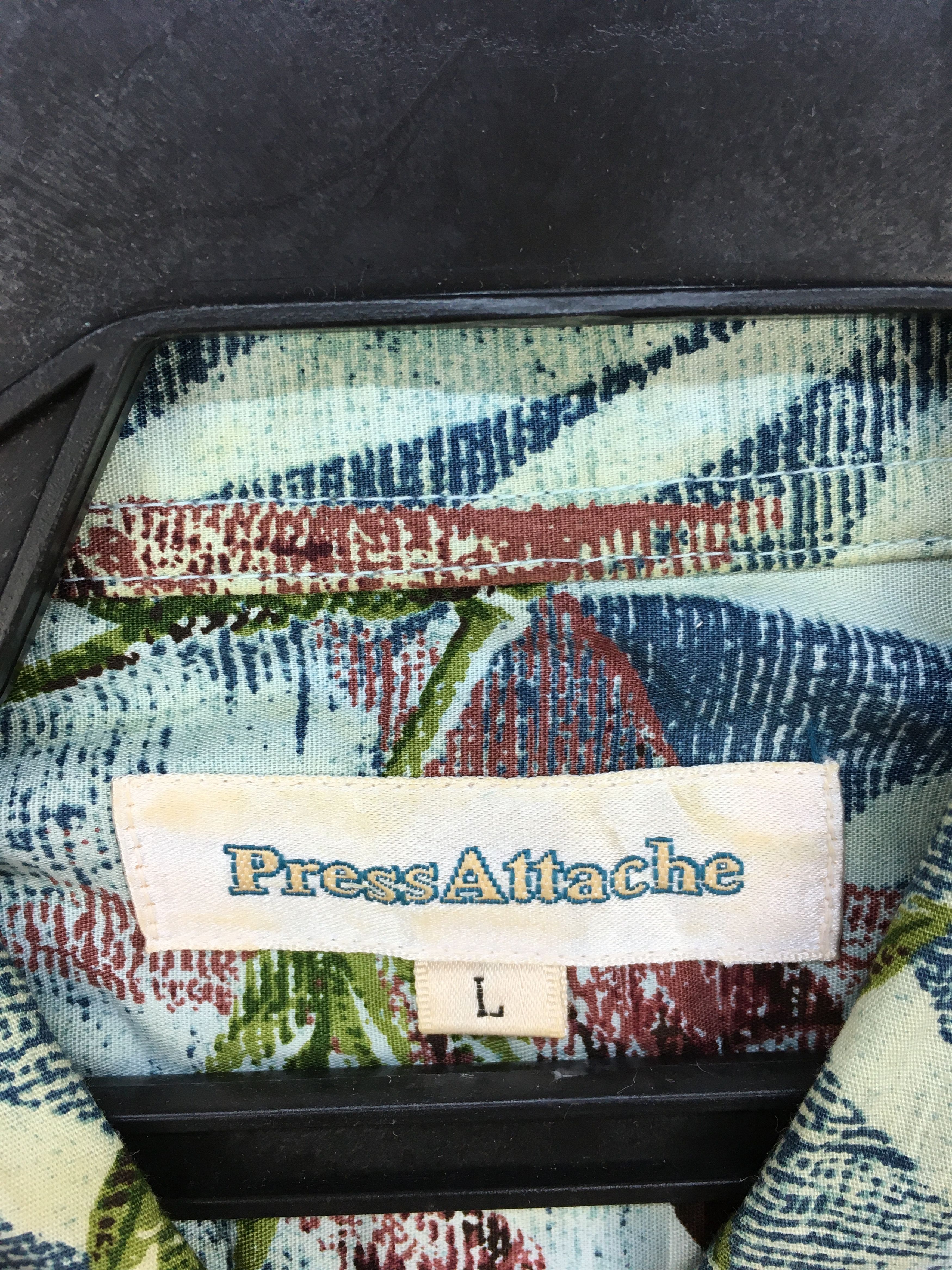 Japanese Brand Japanese Hawaiian PRESS ATTACHE Flowers Shirt Size US L / EU 52-54 / 3 - 6 Thumbnail